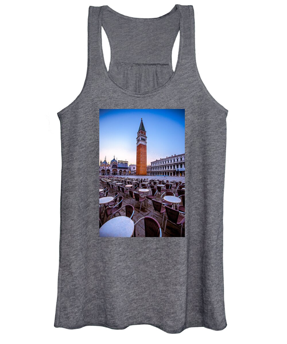 Venice Women's Tank Top featuring the photograph San Marco Plaza in the Morning by Lev Kaytsner
