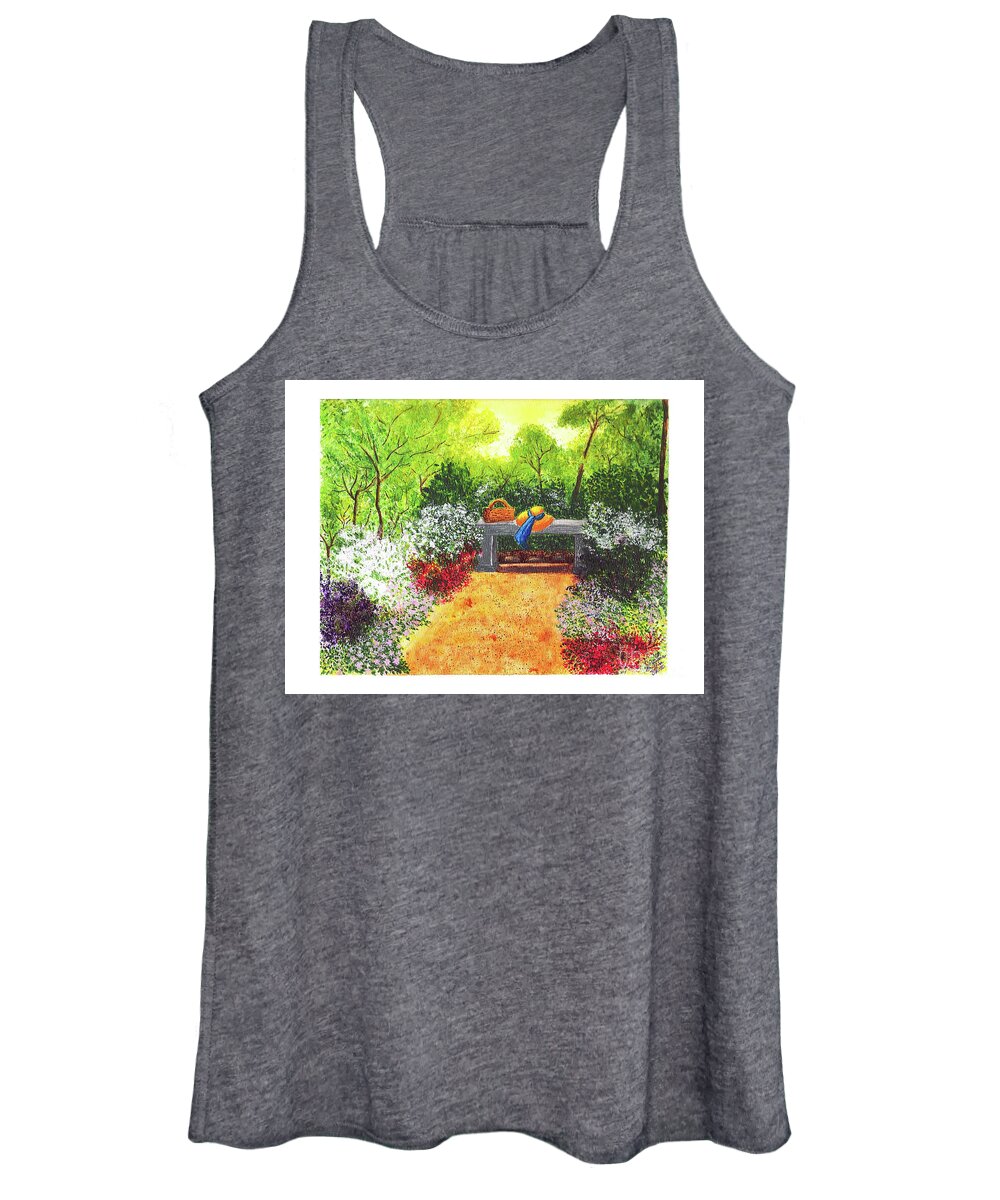 Garden Painting Women's Tank Top featuring the painting Sanctuary by Patricia Griffin Brett