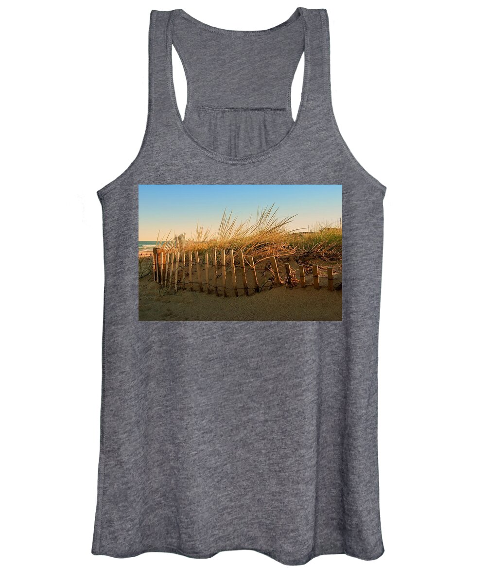 Jersey Shore Women's Tank Top featuring the photograph Sand Dune in Late September - Jersey Shore by Angie Tirado