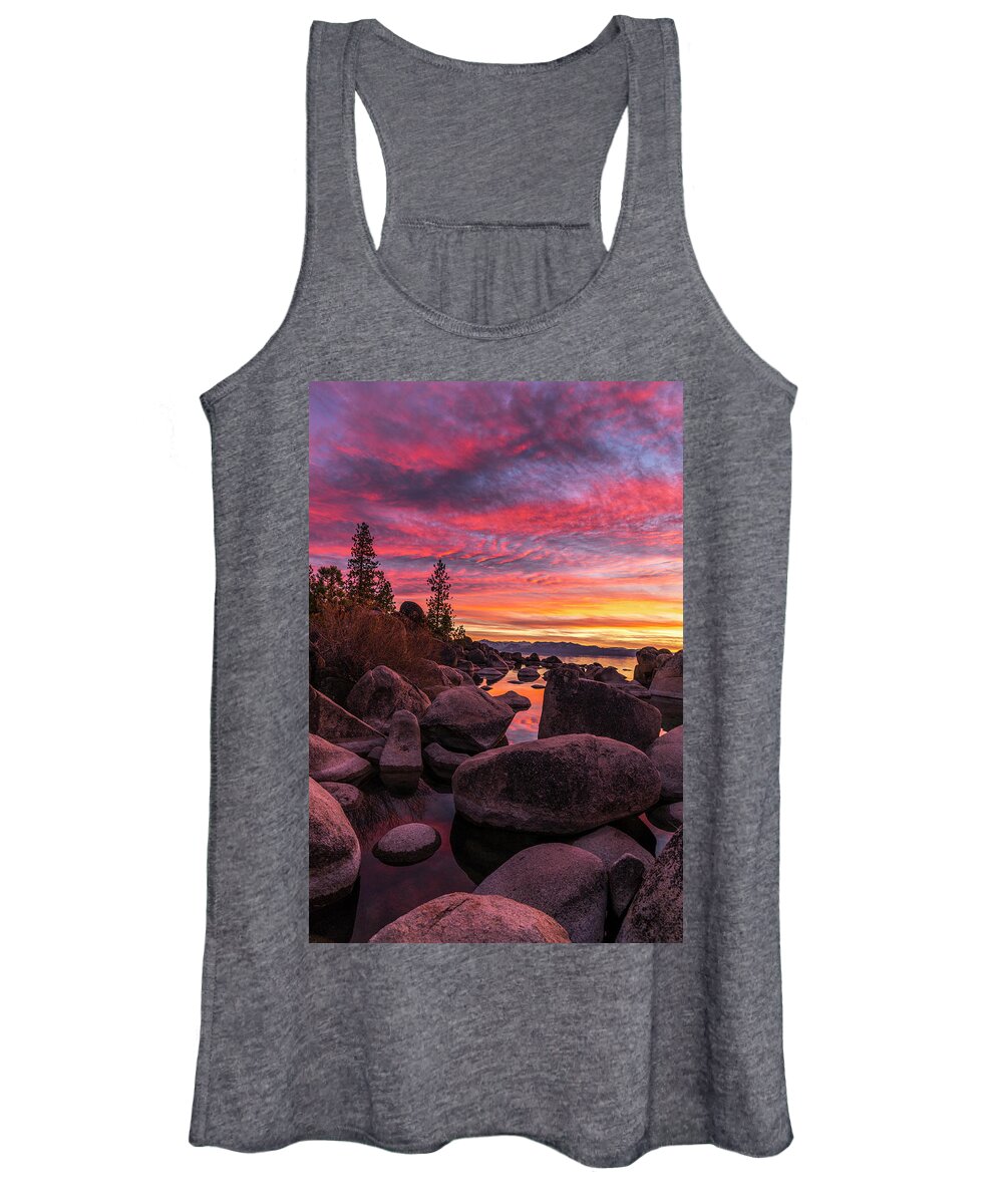 Lake Tahoe Women's Tank Top featuring the photograph Sand Harbor Beach by Bryan Xavier
