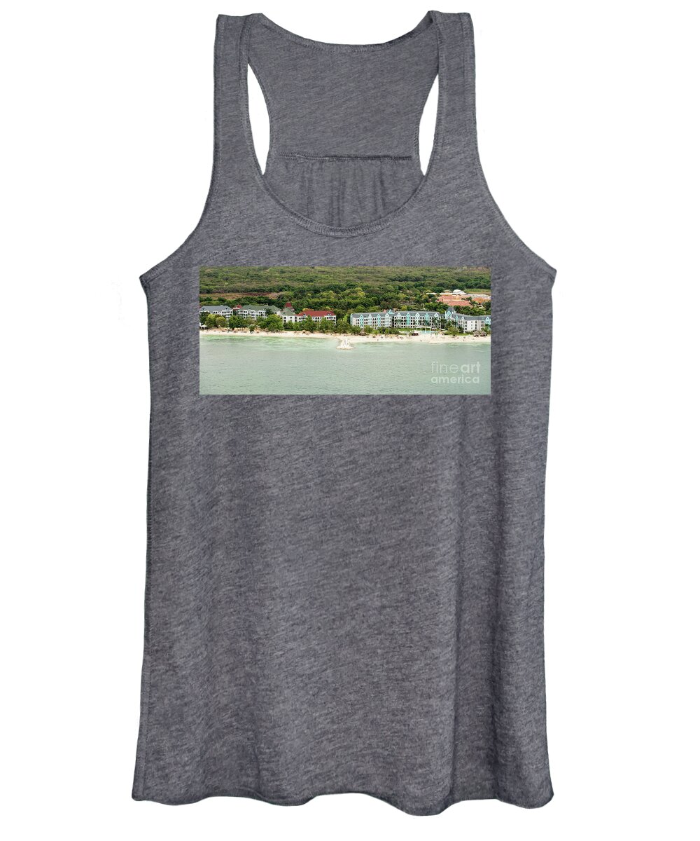 Sandals South Coast Women's Tank Top featuring the photograph Sandals South Coast in Jamaica Aerial by David Oppenheimer
