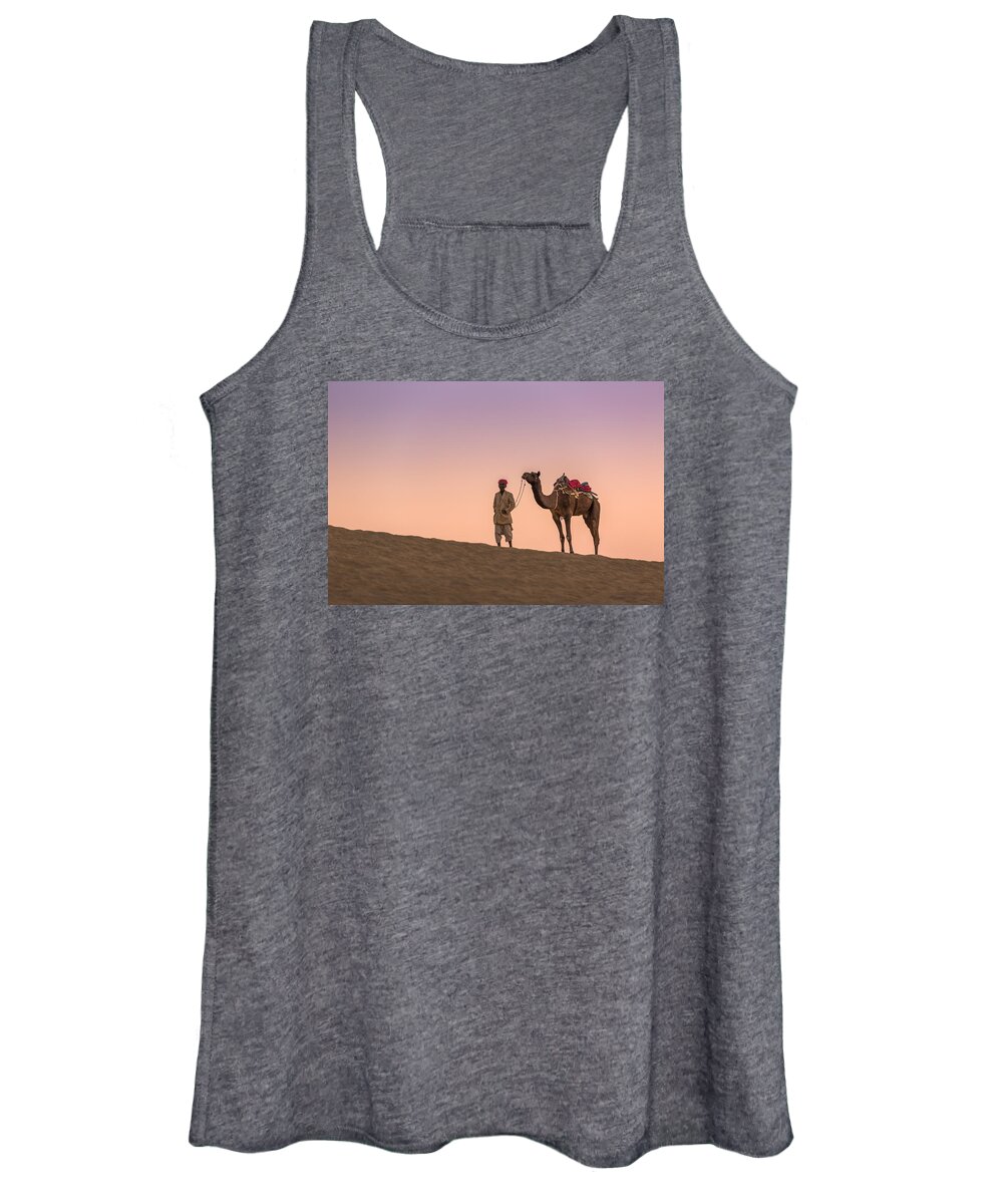 Thar Women's Tank Top featuring the photograph Sands of the Thar by Arti Panchal