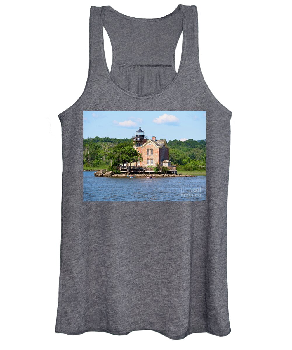 Saugerties Lighthouse Women's Tank Top featuring the photograph Saugerties Lighthouse on the Hudson River New York by Louise Heusinkveld