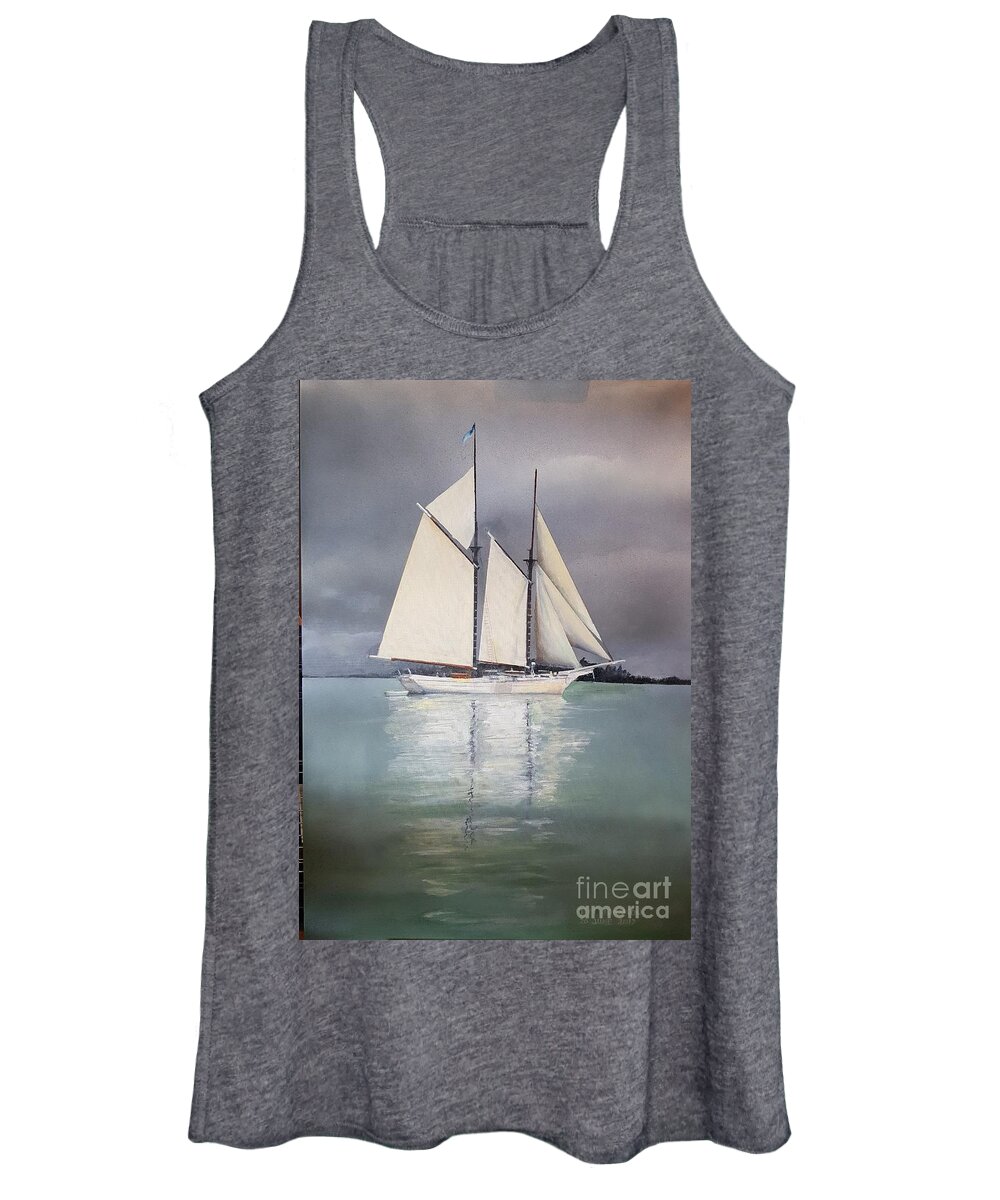 Schooner Women's Tank Top featuring the painting Hope by Tim Johnson