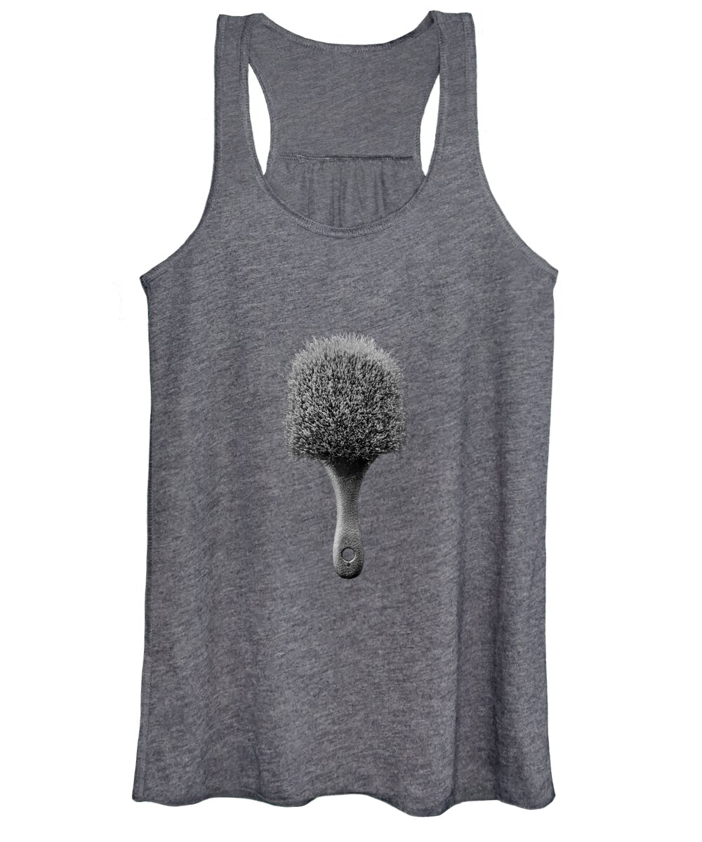 Art Women's Tank Top featuring the photograph Scrub Brush UP BW by YoPedro
