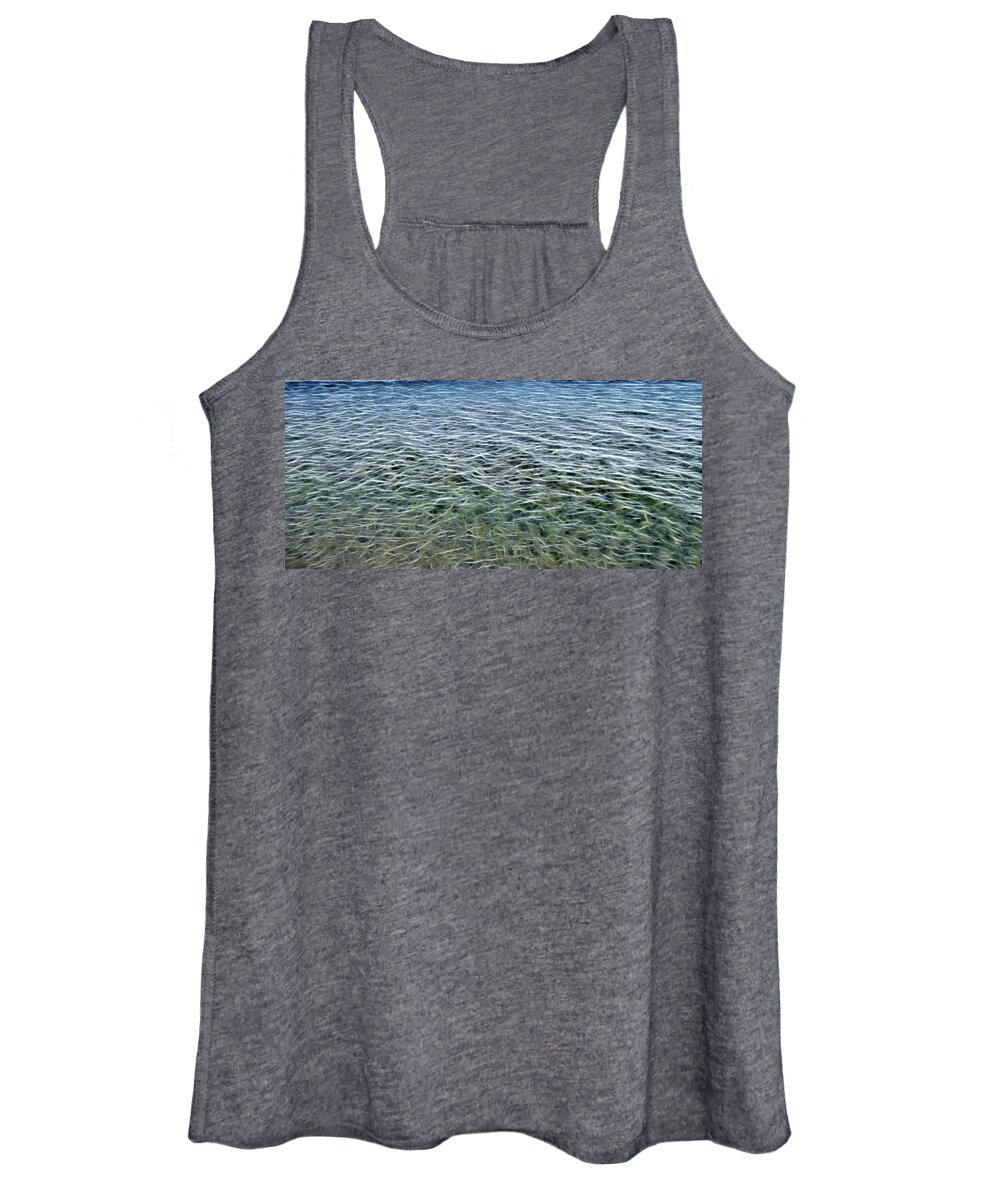 Abstract Women's Tank Top featuring the digital art Sea of Lines by Roy Pedersen