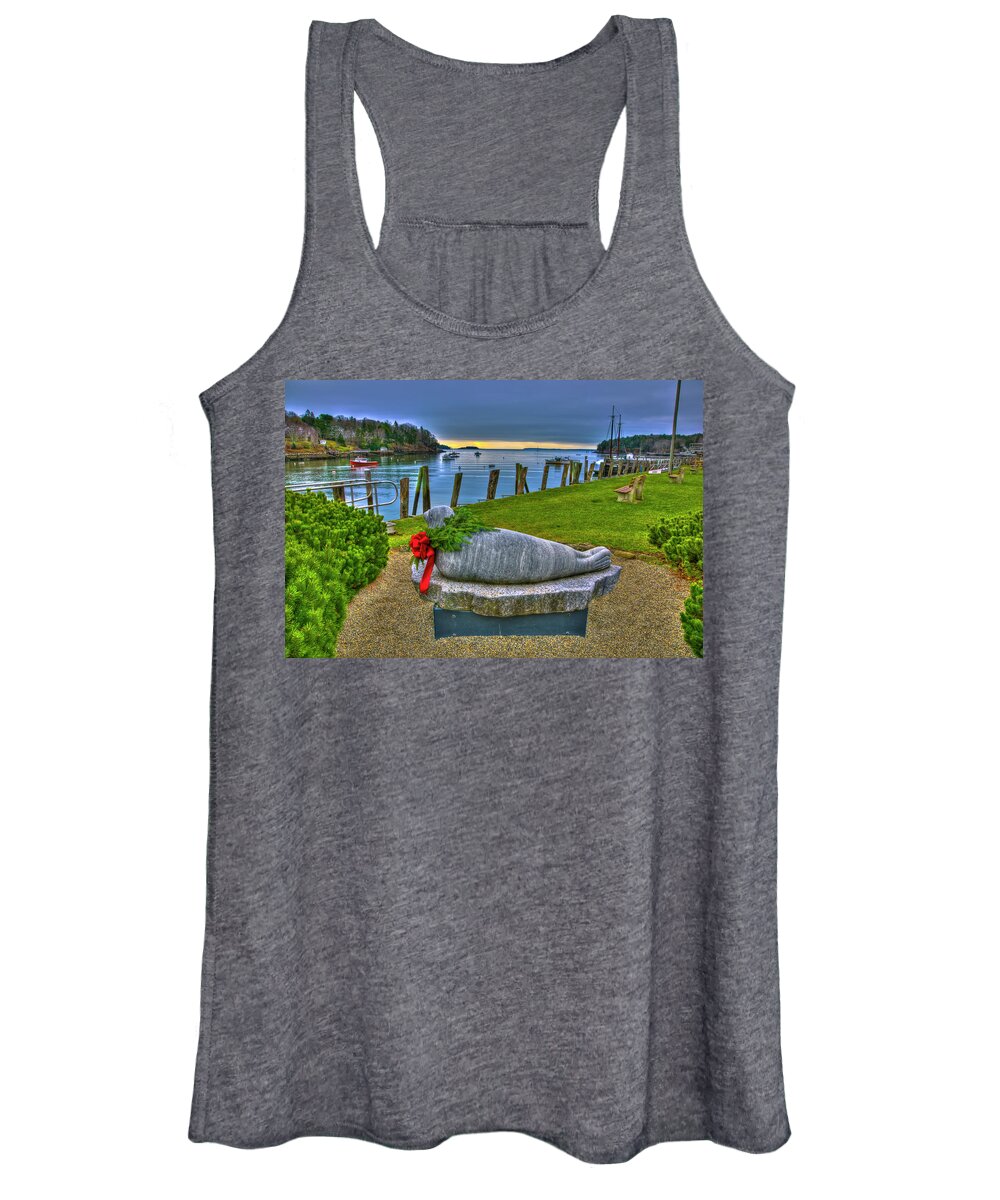 Andre The Seal Women's Tank Top featuring the photograph Seasonal Andre by Jeff Cooper