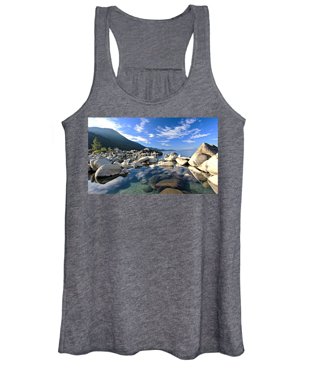 Lake Tahoe Women's Tank Top featuring the photograph Sekani Morning Glory by Sean Sarsfield