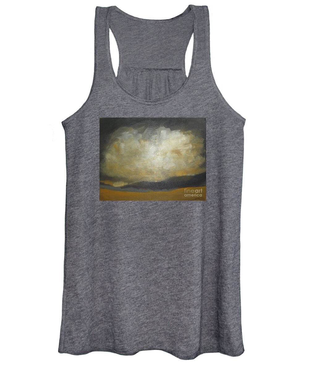 Abstract Landscape Women's Tank Top featuring the painting September Evening by Vesna Antic