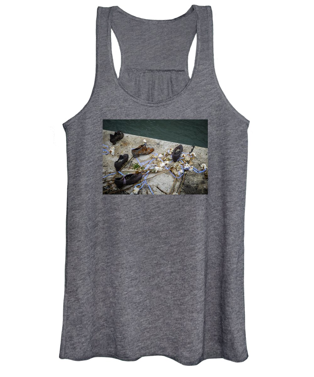 Danube Women's Tank Top featuring the photograph Shoes, Roses and Ribbons by Pamela Newcomb