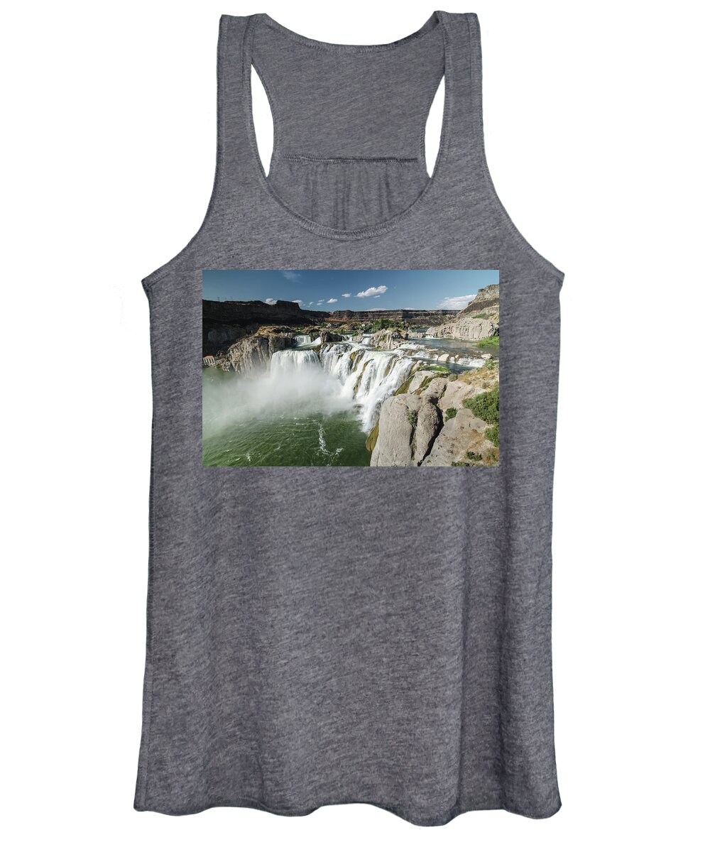 Waterfall Women's Tank Top featuring the photograph Shoshone Falls by Margaret Pitcher