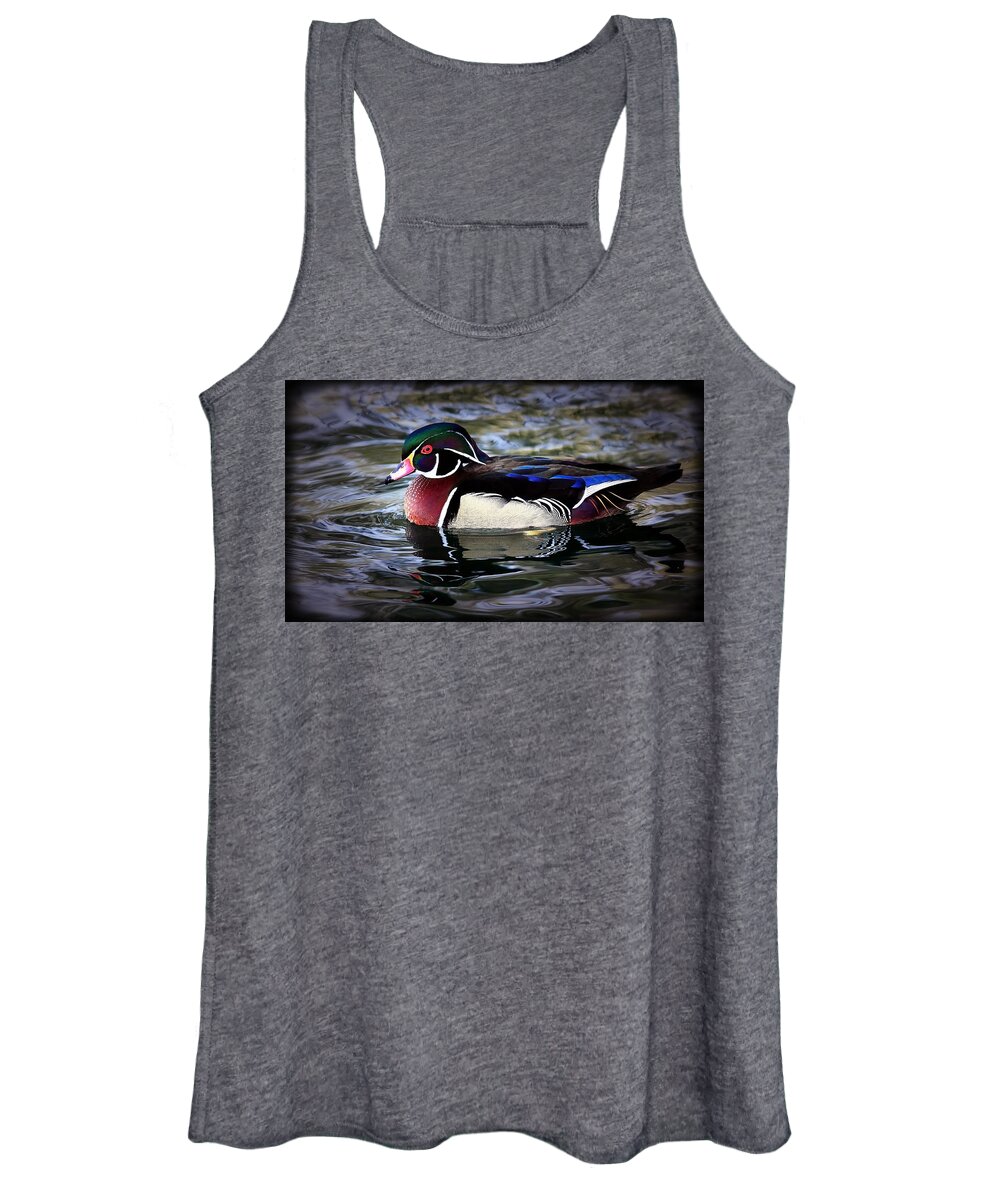 Duck Women's Tank Top featuring the photograph Showing Off by Elaine Malott