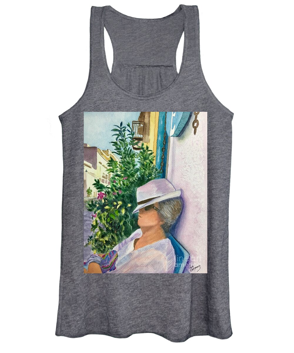 Siesta Women's Tank Top featuring the painting Siesta Time by Sue Carmony