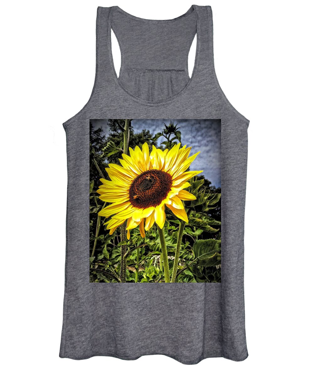 Sun Women's Tank Top featuring the photograph Single Sunflower by Steph Gabler