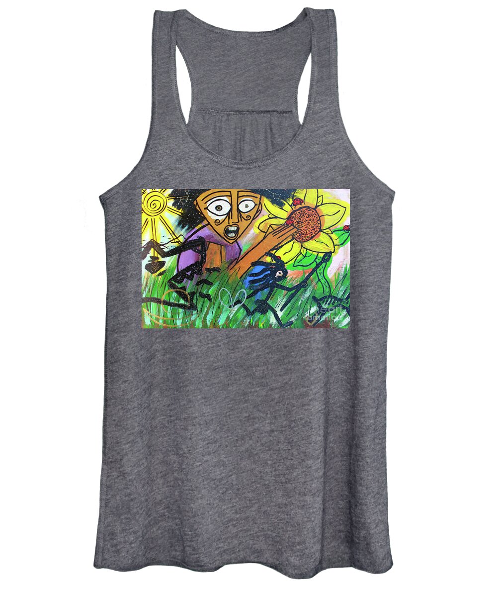  Women's Tank Top featuring the painting Sirius Daze by Odalo Wasikhongo