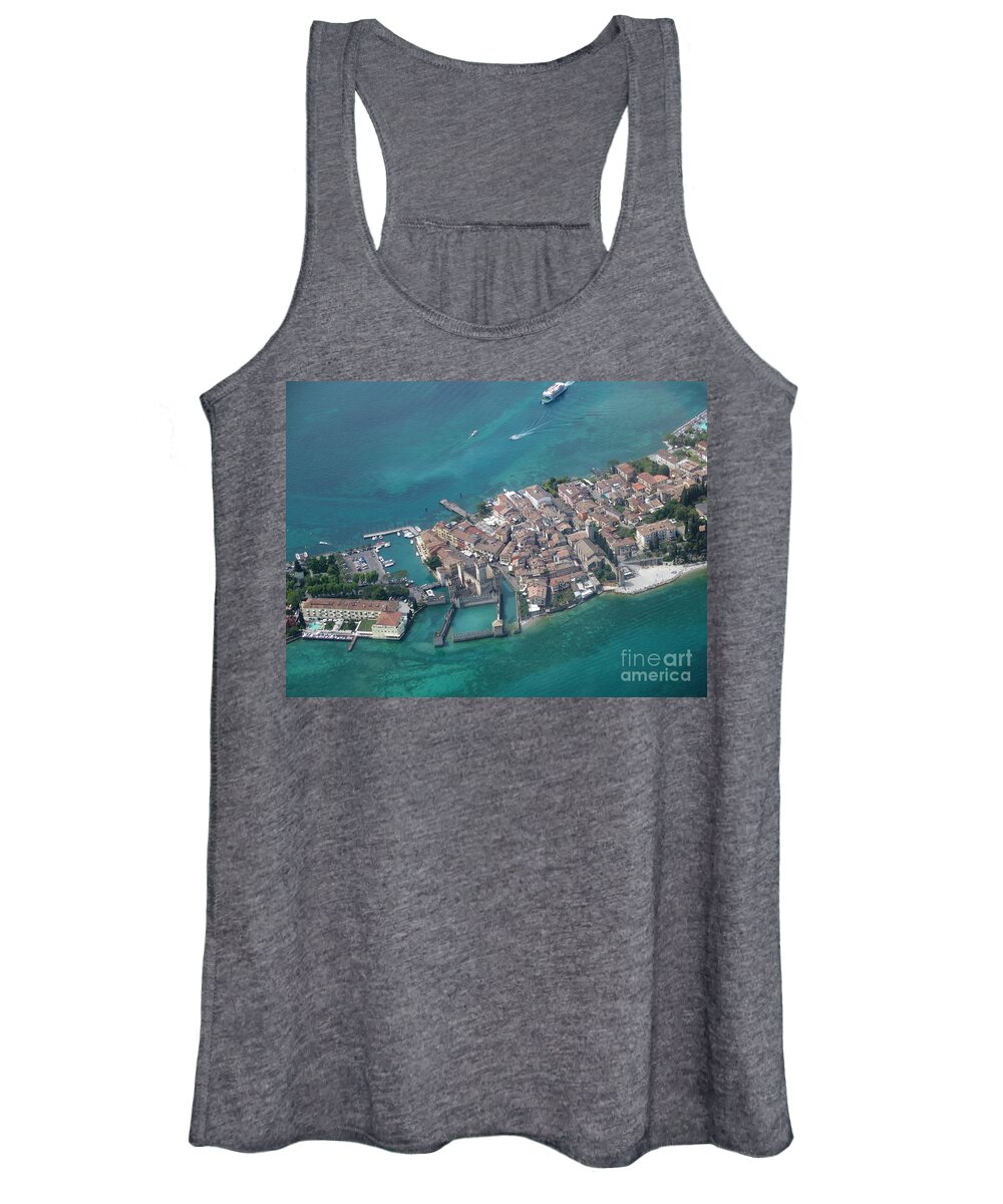 Garda Women's Tank Top featuring the photograph Sirmione's Castle by Riccardo Mottola