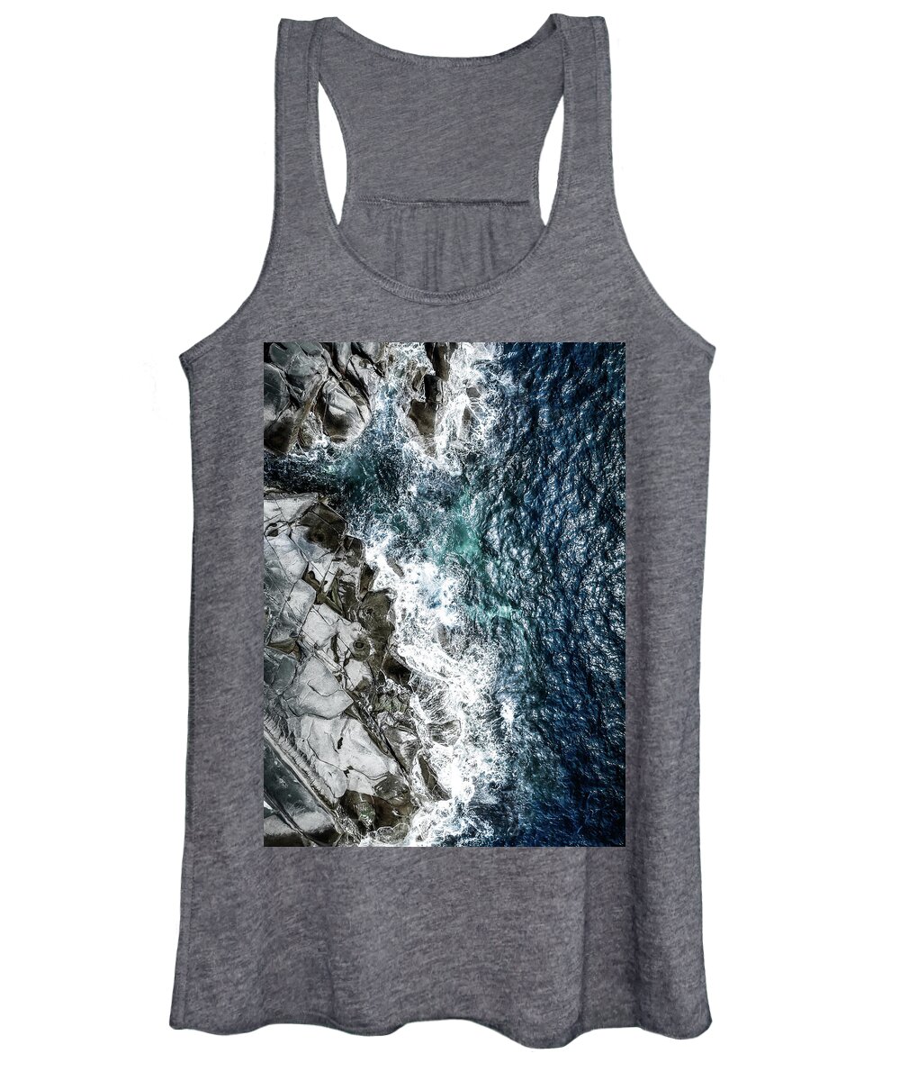 Drone Women's Tank Top featuring the photograph Skagerrak Coastline - Aerial Photography by Nicklas Gustafsson