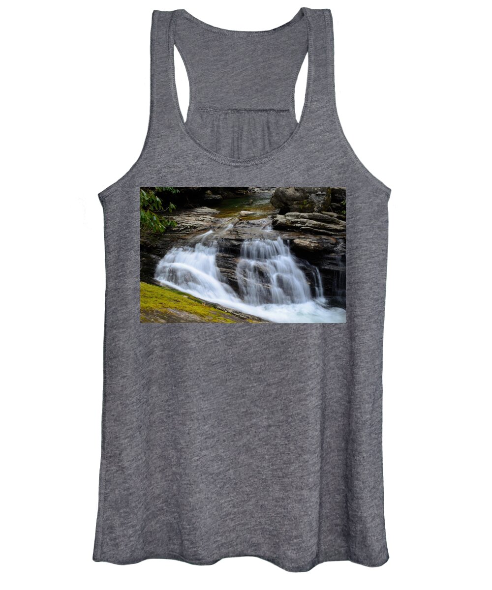  Women's Tank Top featuring the photograph Skinny Dip Falls by Chuck Brown