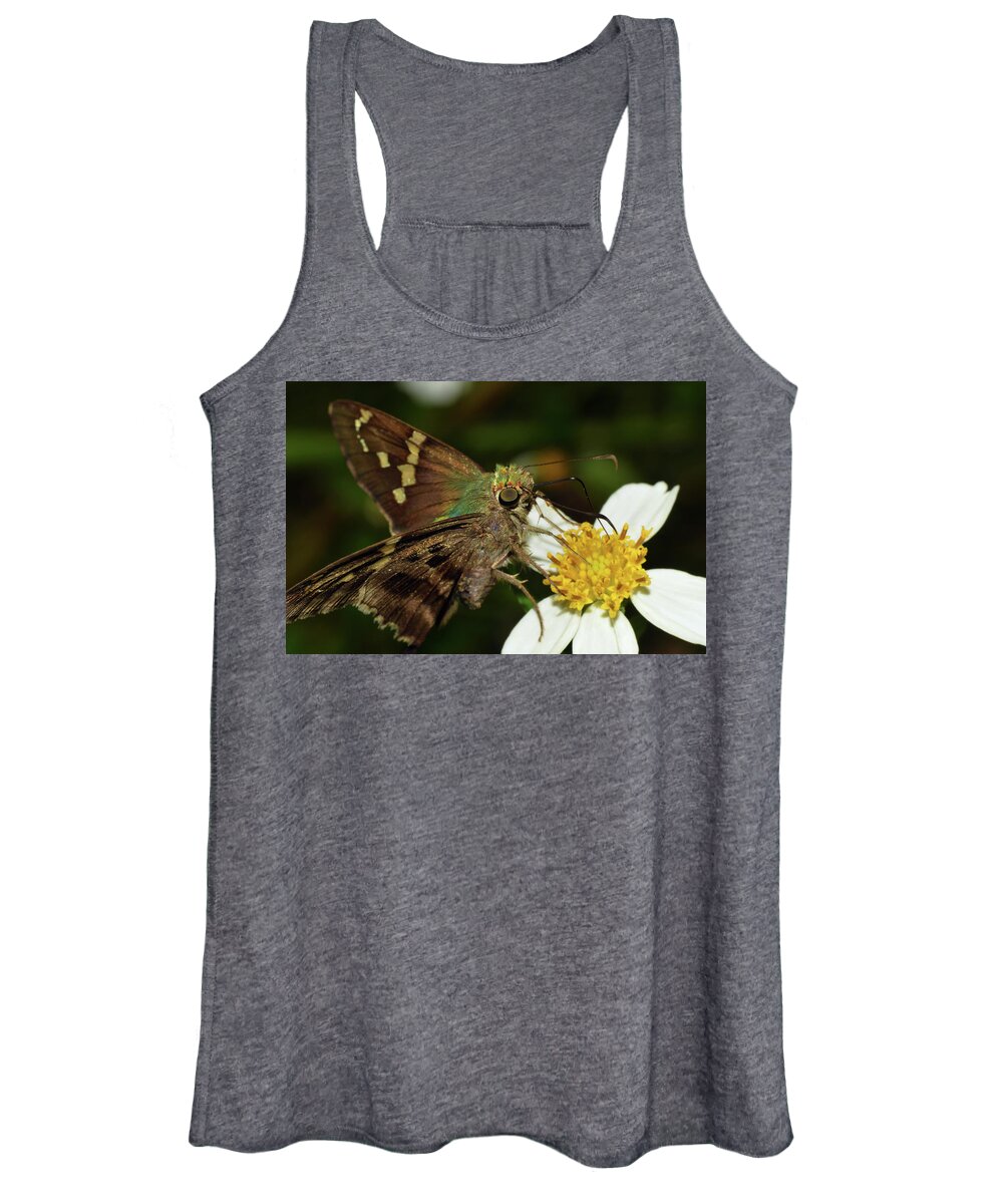 Photograph Women's Tank Top featuring the photograph Skipper Butterfly by Larah McElroy