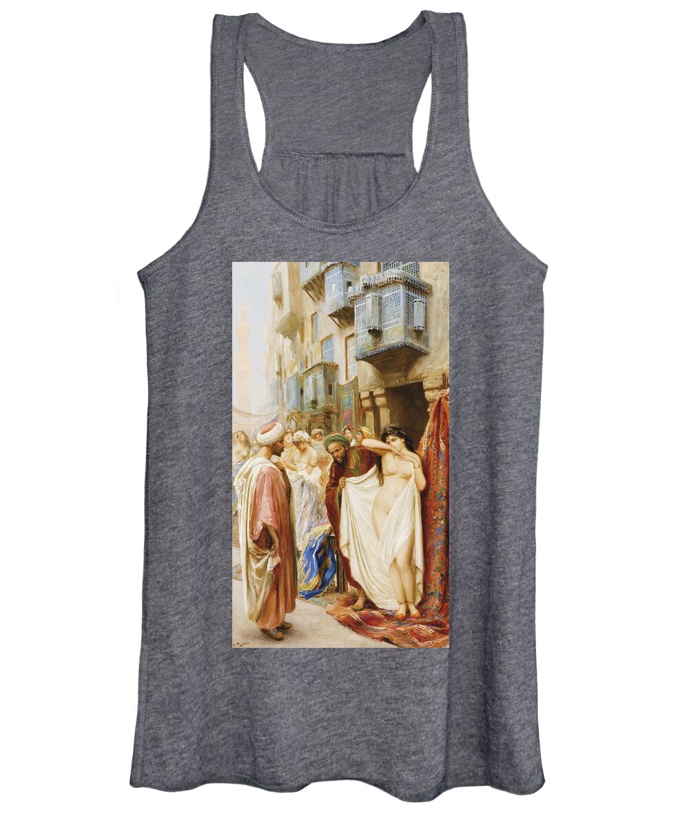 Fabio Fabbi - Slave To The Market Women's Tank Top featuring the painting Slave To The Market by Fabio Fabbi