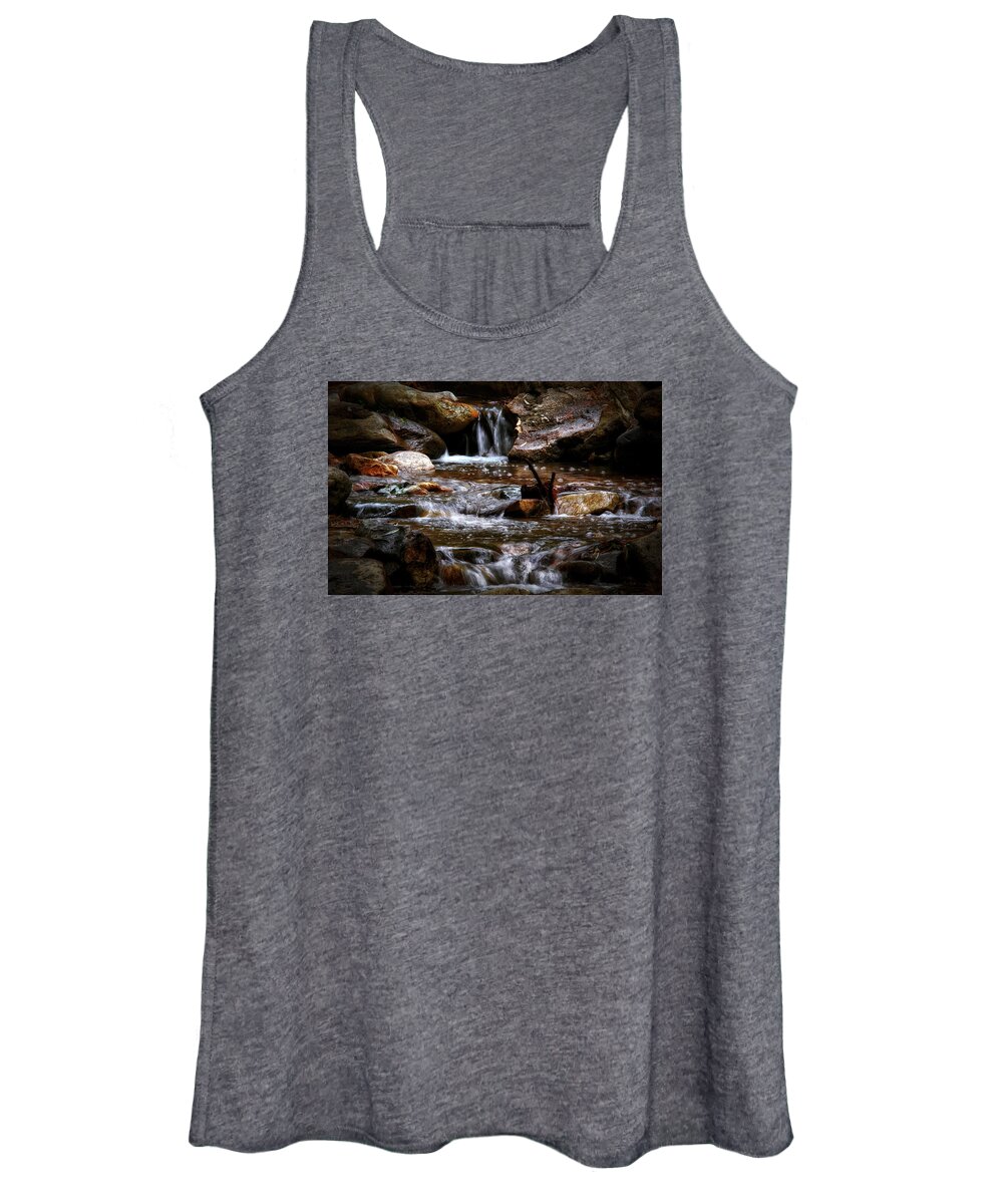 Water Women's Tank Top featuring the photograph Small Falls by Elaine Malott