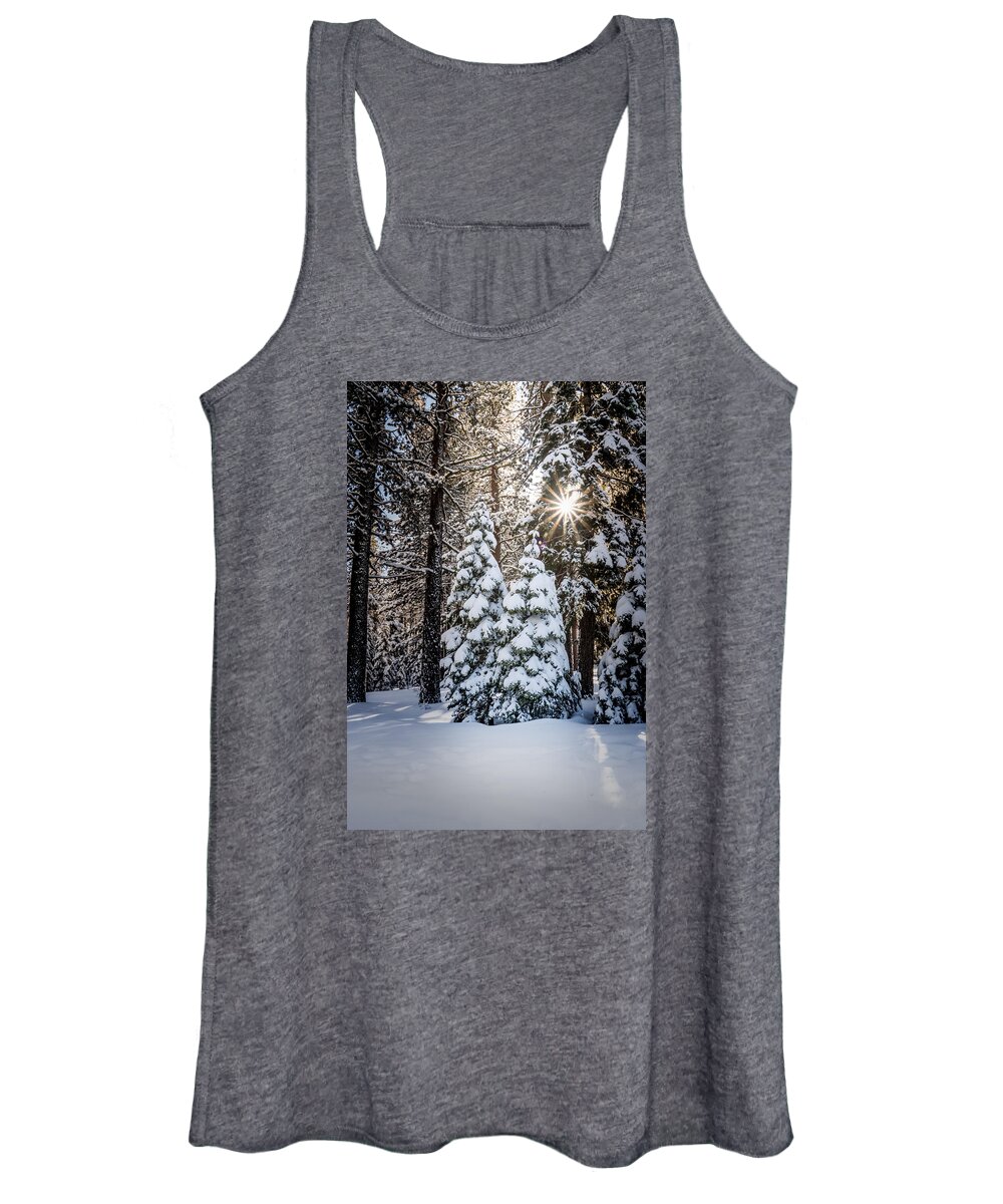new Fallen Snow Women's Tank Top featuring the photograph Snow on Spooner Summit by Janis Knight