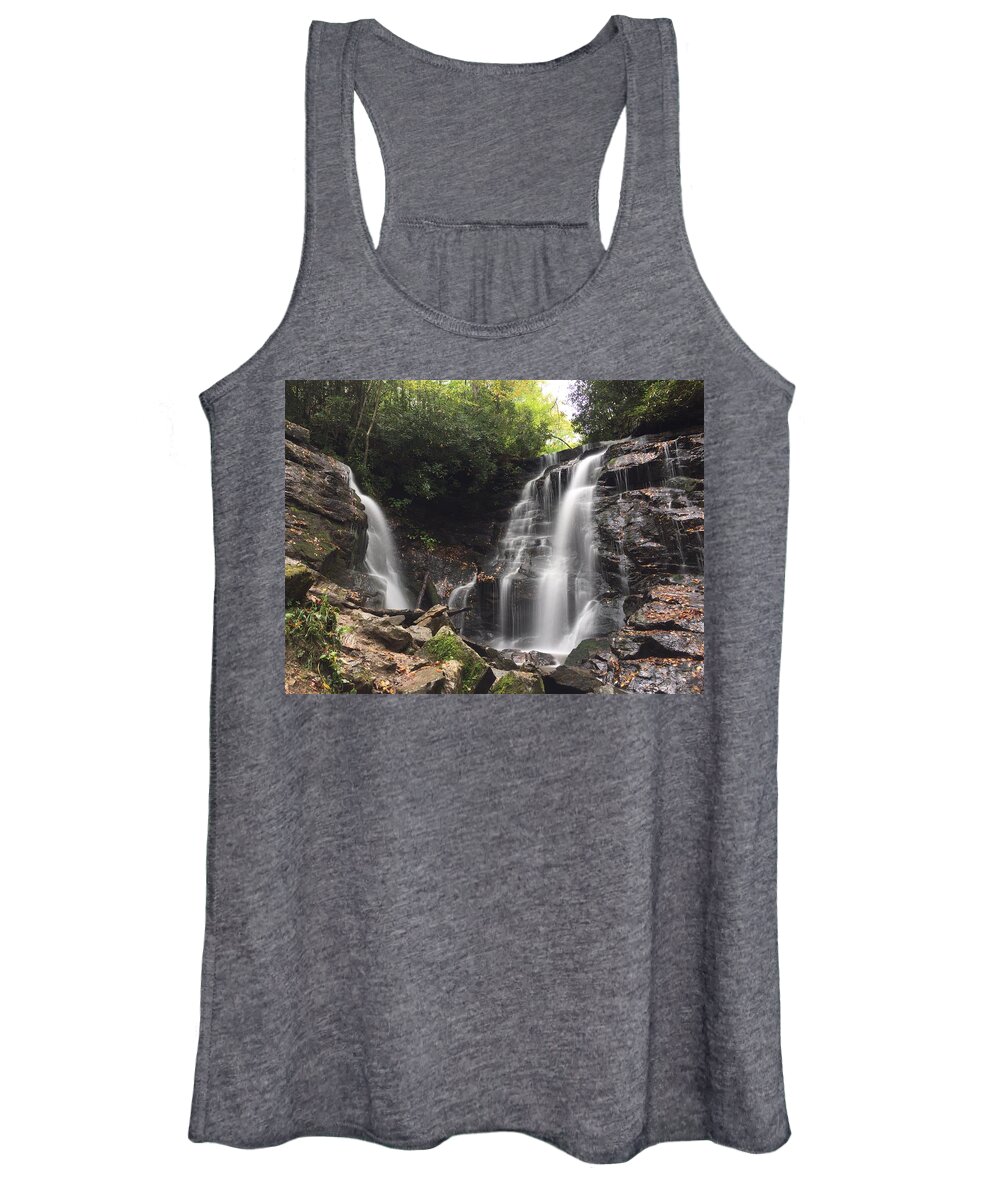 Waterfalls Women's Tank Top featuring the photograph Soco Falls-Landscape Version by Richie Parks
