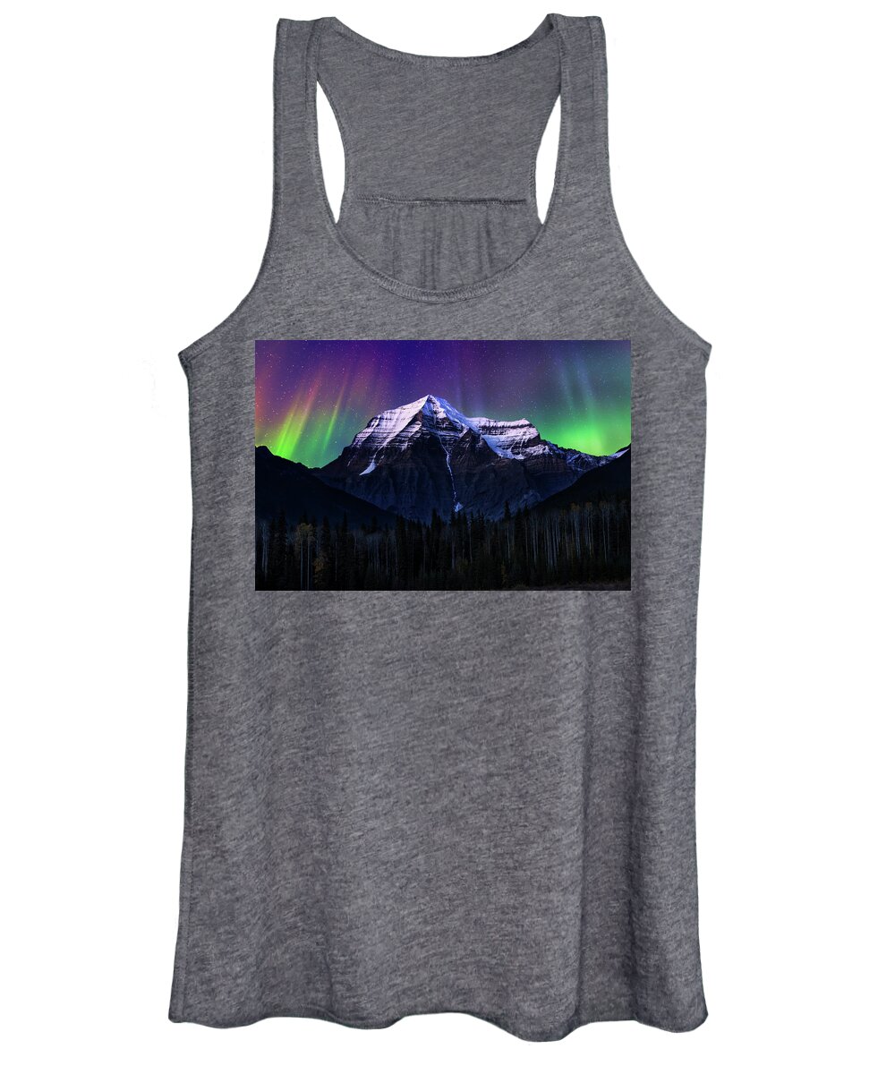 Northern Lights Women's Tank Top featuring the photograph Solar Activity by John Poon