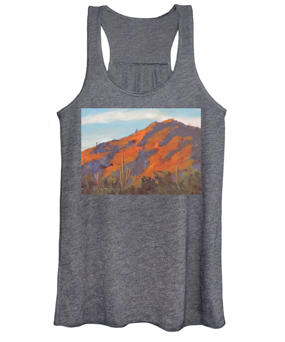 Art For Sale Women's Tank Top featuring the painting Sonoran Sunset - Art by Bill Tomsa by Bill Tomsa