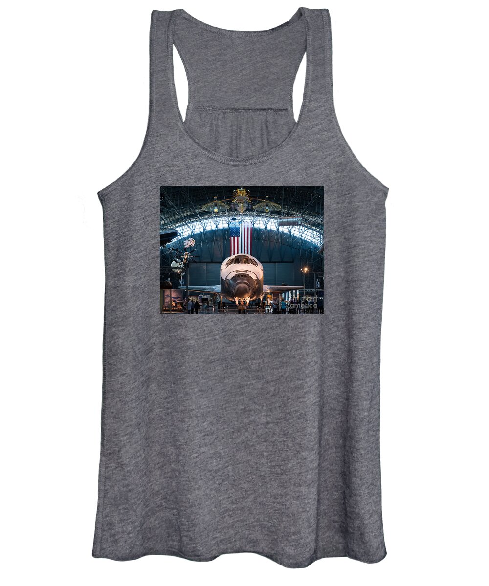 Smithsonian Women's Tank Top featuring the photograph Space Shuttle Discovery by Izet Kapetanovic