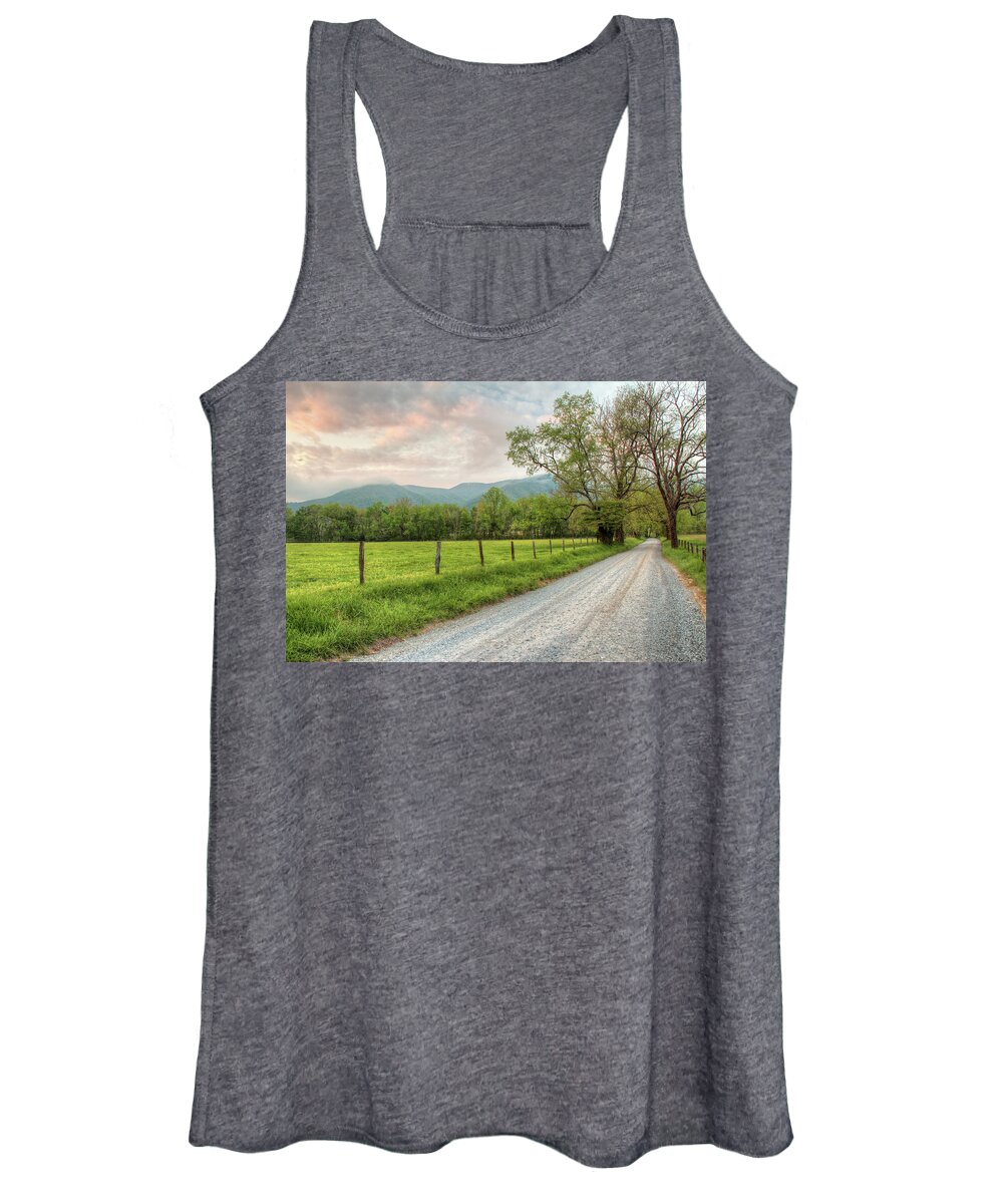 Smoky Mountains Women's Tank Top featuring the photograph Sparks Lane Sunrise by Nancy Dunivin