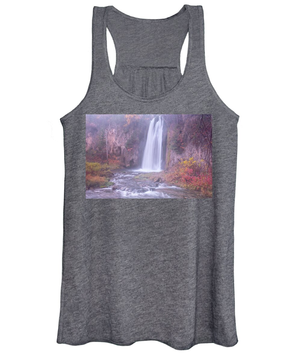 Spearfish Falls Women's Tank Top featuring the photograph Spearfish Falls by Angela Moyer