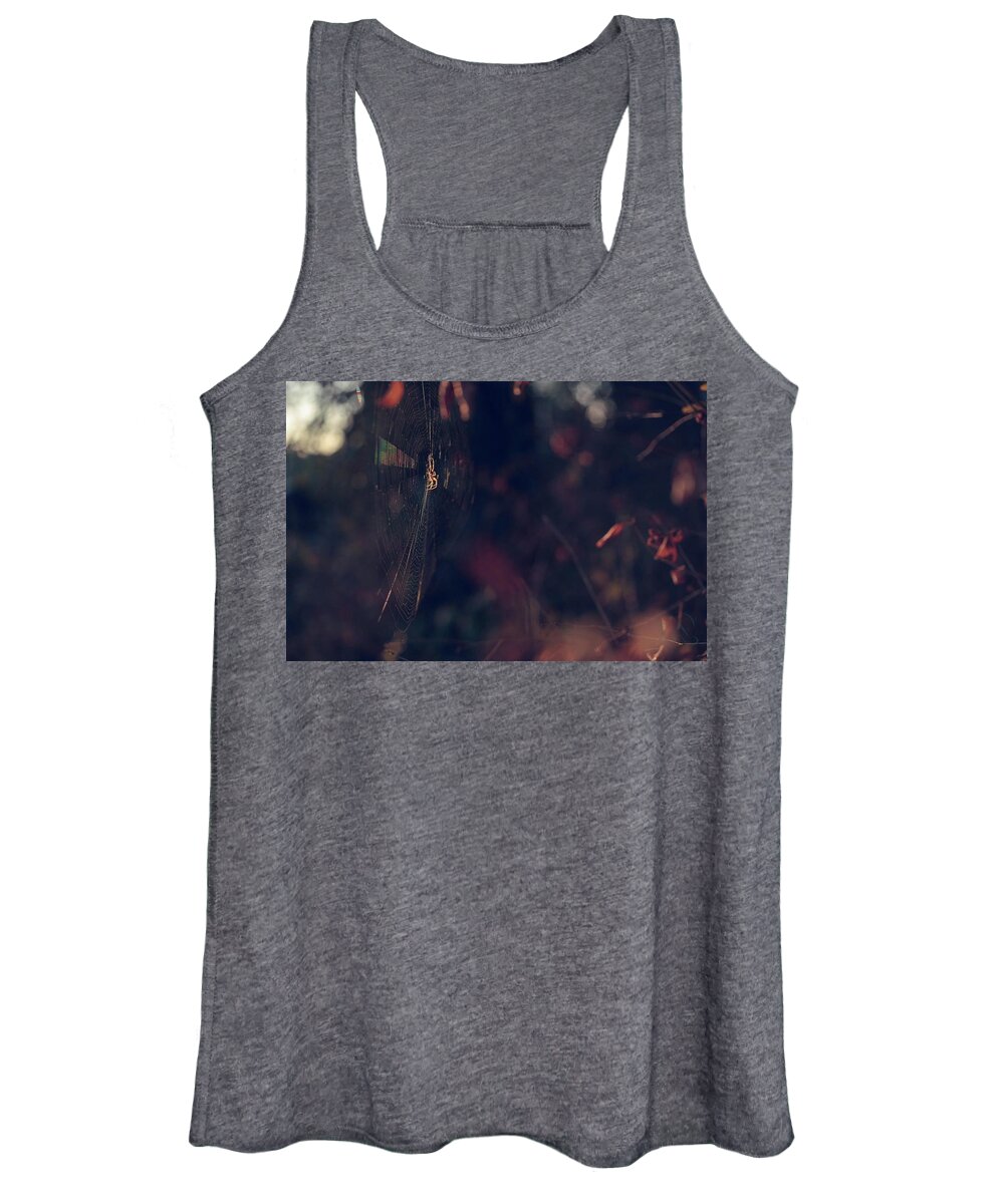 Spider Women's Tank Top featuring the photograph Weaver by Gene Garnace