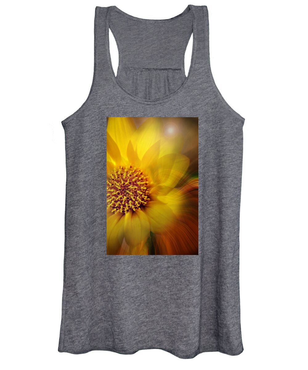 Artistic Prints Women's Tank Top featuring the photograph Spiraling Out of Control Print by Gwen Gibson
