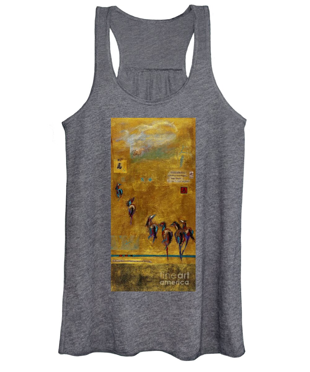 Horses Women's Tank Top featuring the painting Spirit Horses by Frances Marino