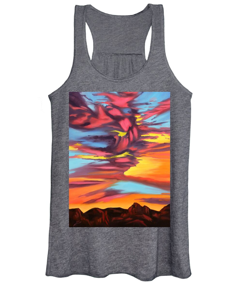 Surreal Sky Women's Tank Top featuring the painting Spirit Rising by Sandi Snead