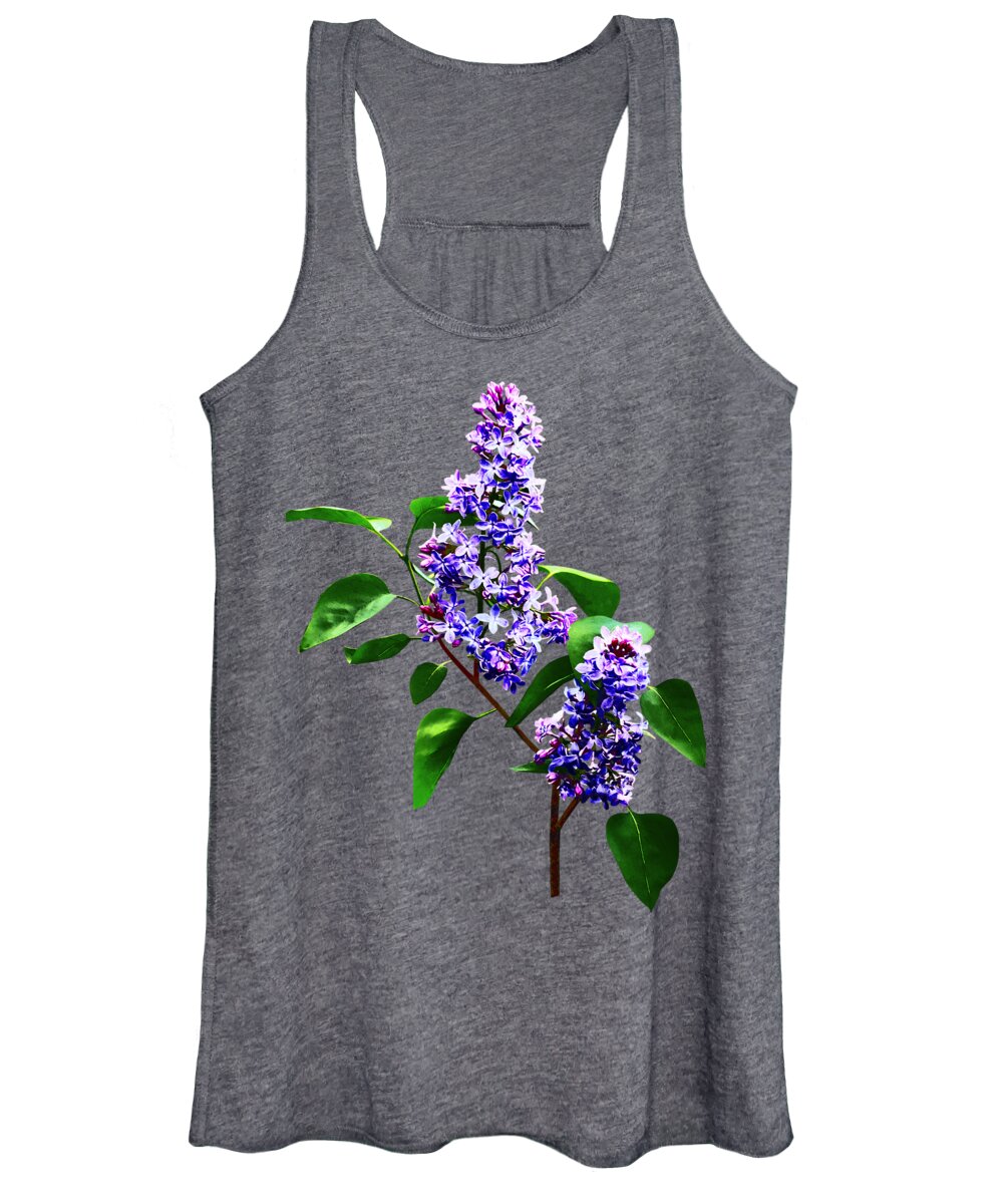 Lilacs Women's Tank Top featuring the photograph Spray of Lilacs by Susan Savad