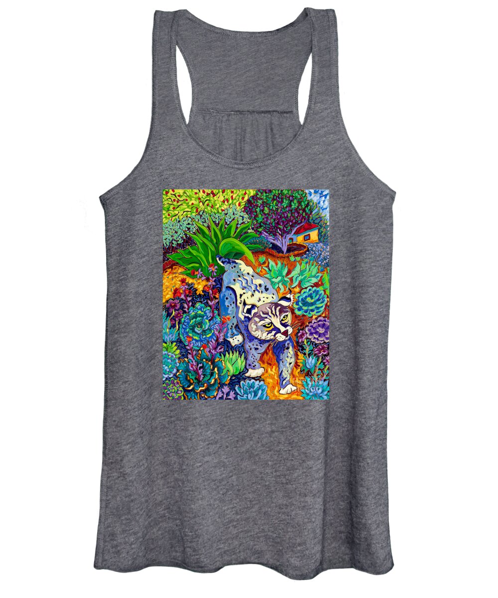Succulents Women's Tank Top featuring the painting Spring Stride by Cathy Carey