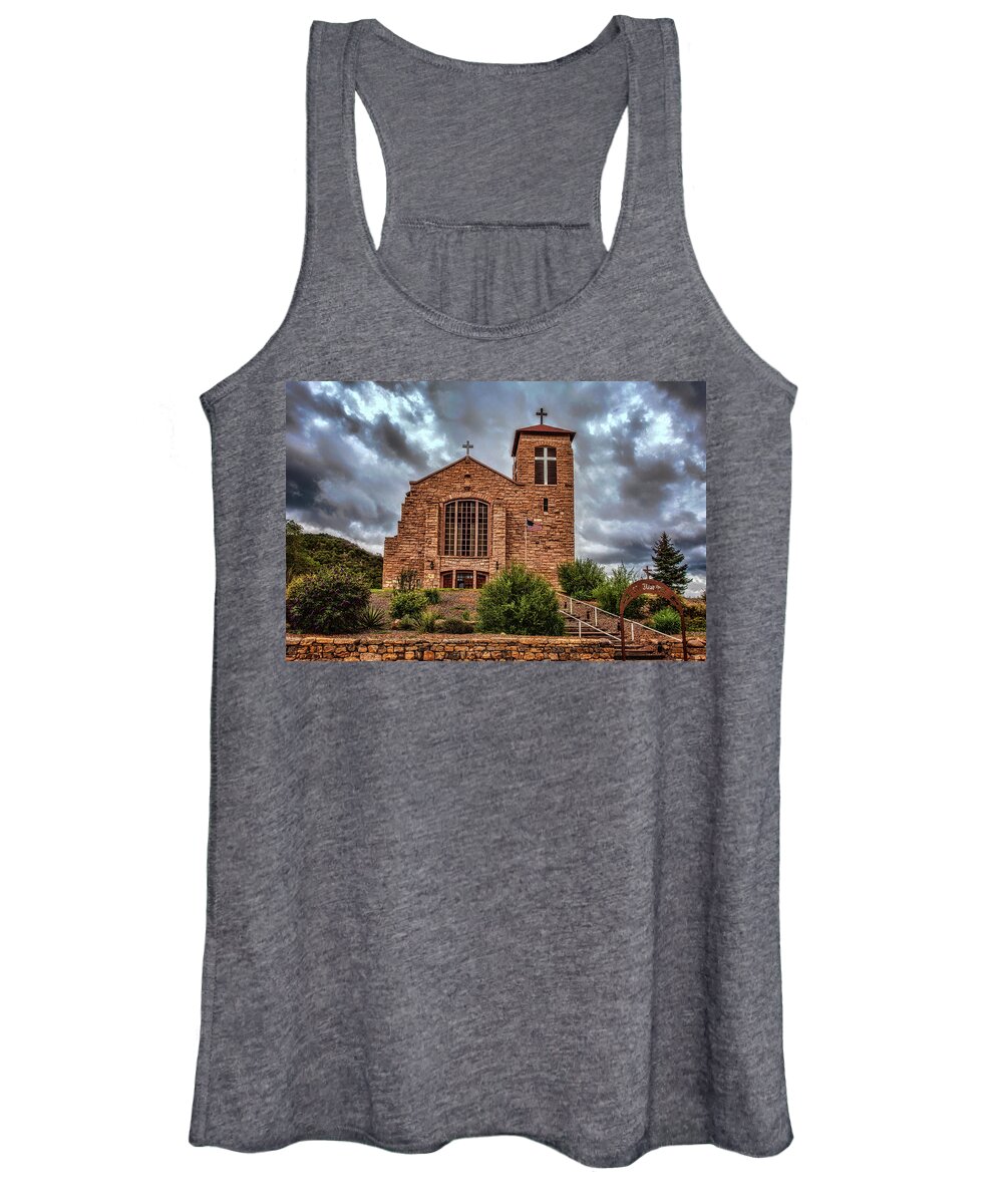 Mission Women's Tank Top featuring the photograph St Joseph Apache Mission by Diana Powell