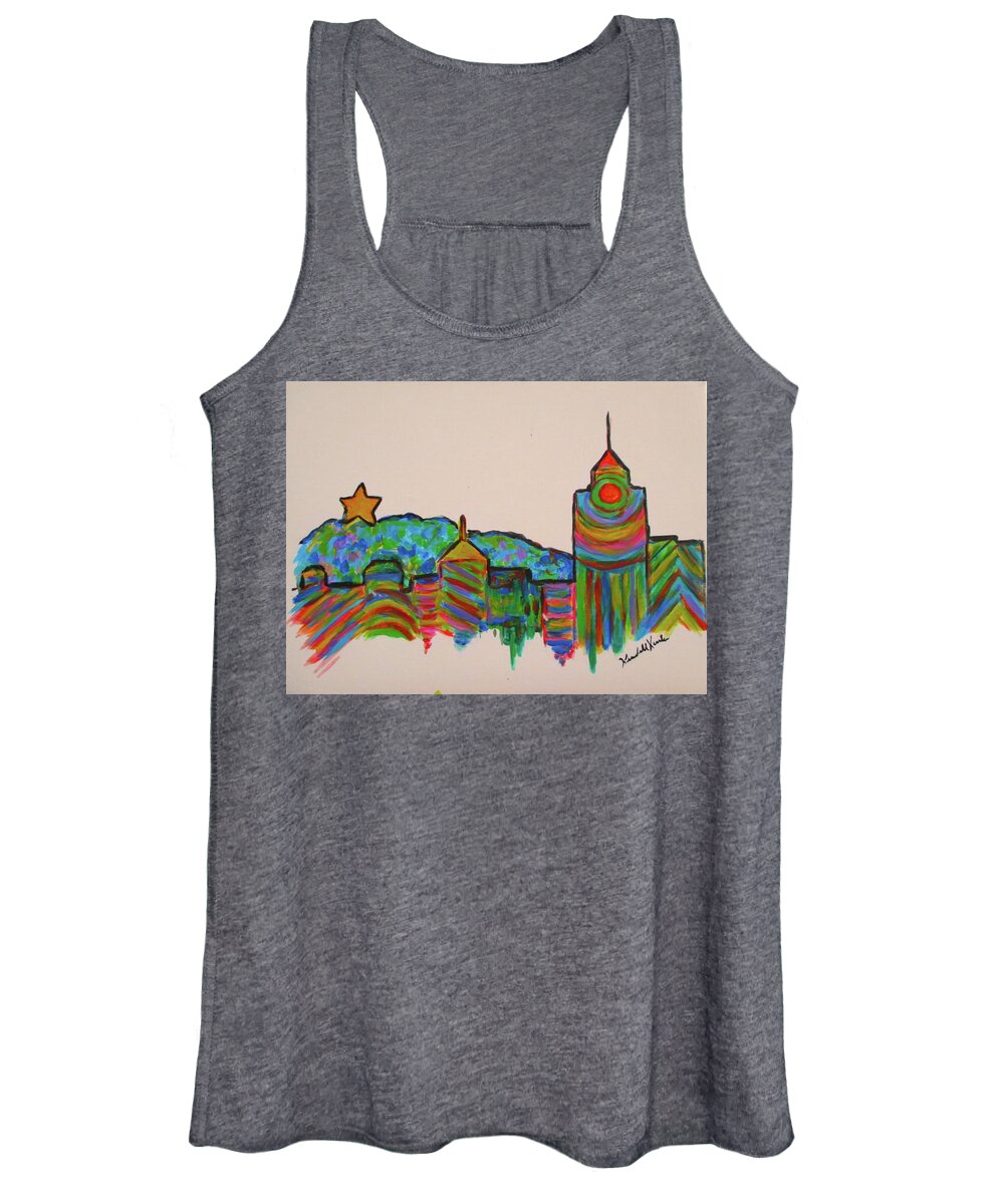 City Women's Tank Top featuring the painting Star City Play by Kendall Kessler