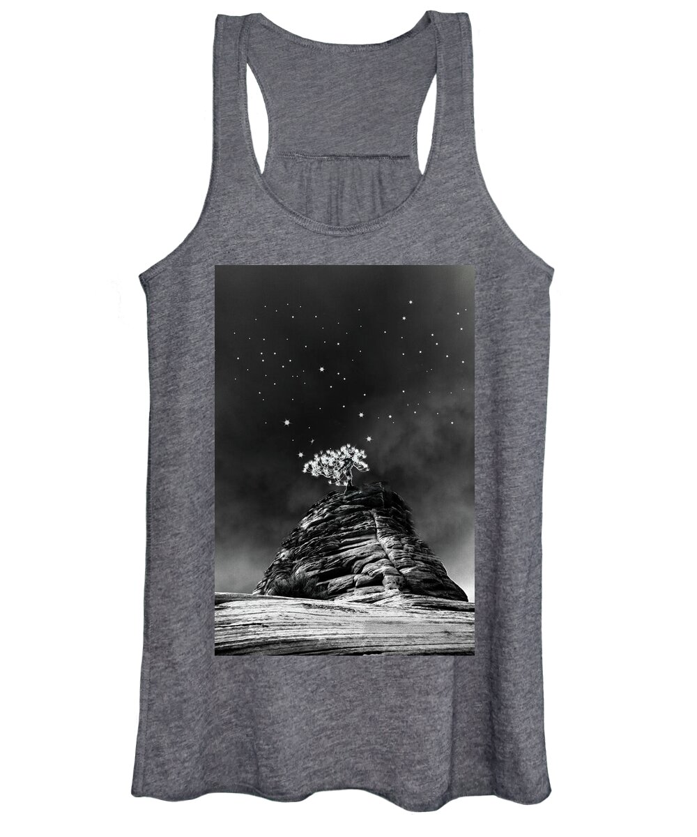 Zion Women's Tank Top featuring the photograph Stars At Night by Jim Cook