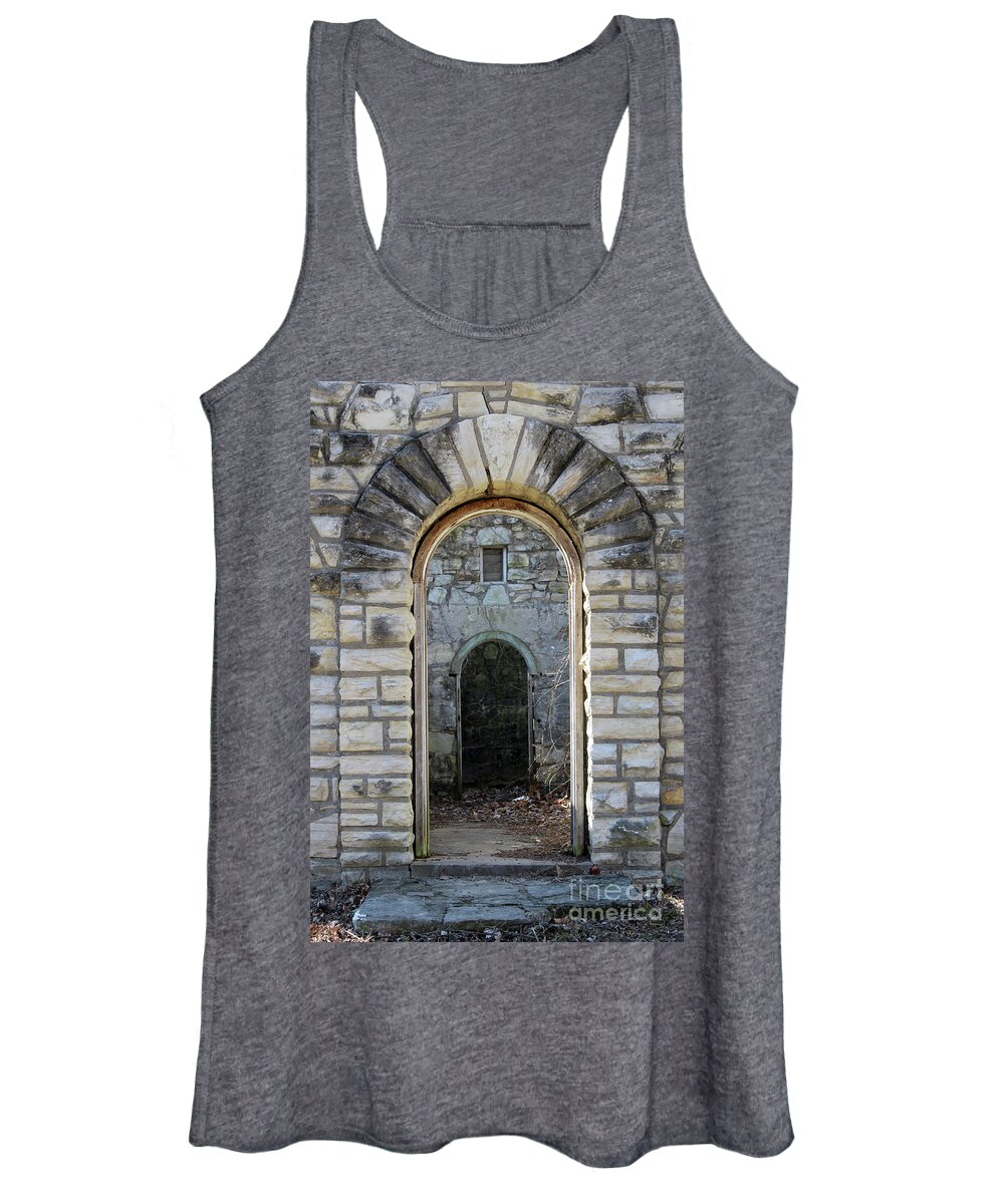 Stone Women's Tank Top featuring the photograph Stone Doorway Ruins by Adam Long