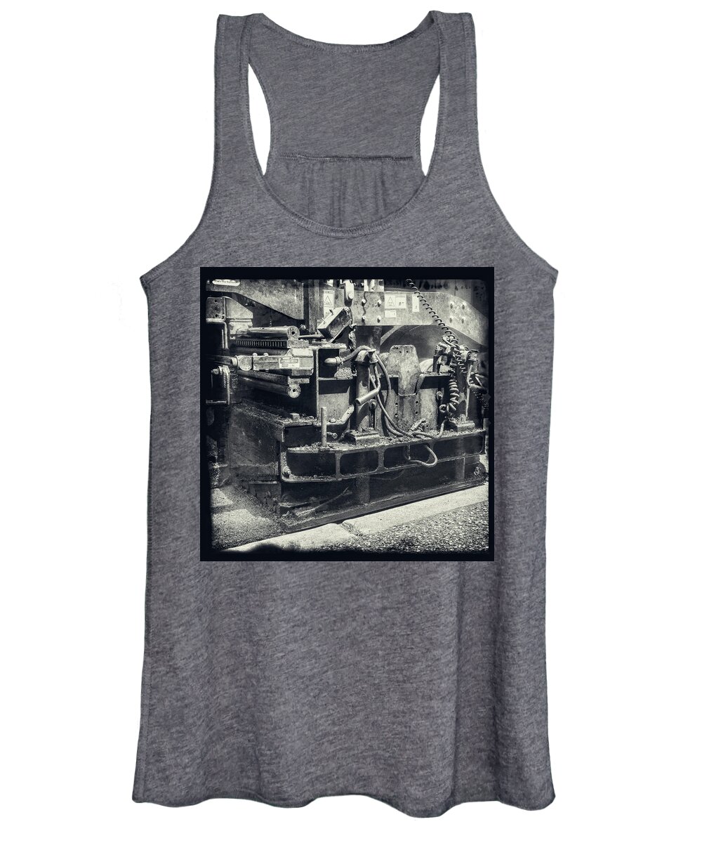 Street Paver Women's Tank Top featuring the photograph Street Paver by Tony Locke