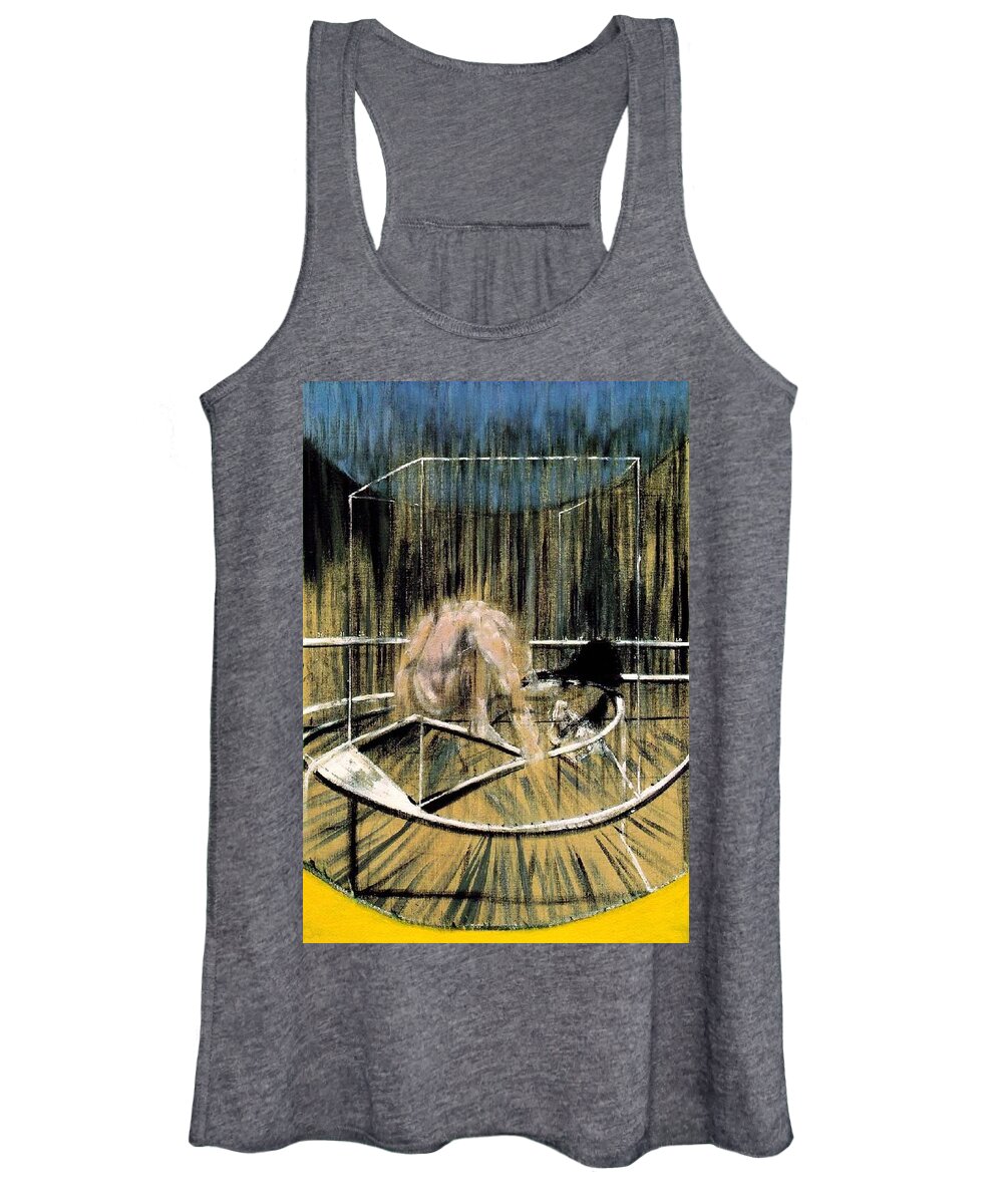 Francis Bacon Women's Tank Top featuring the painting Study for Crouching Nude by Francis Bacon