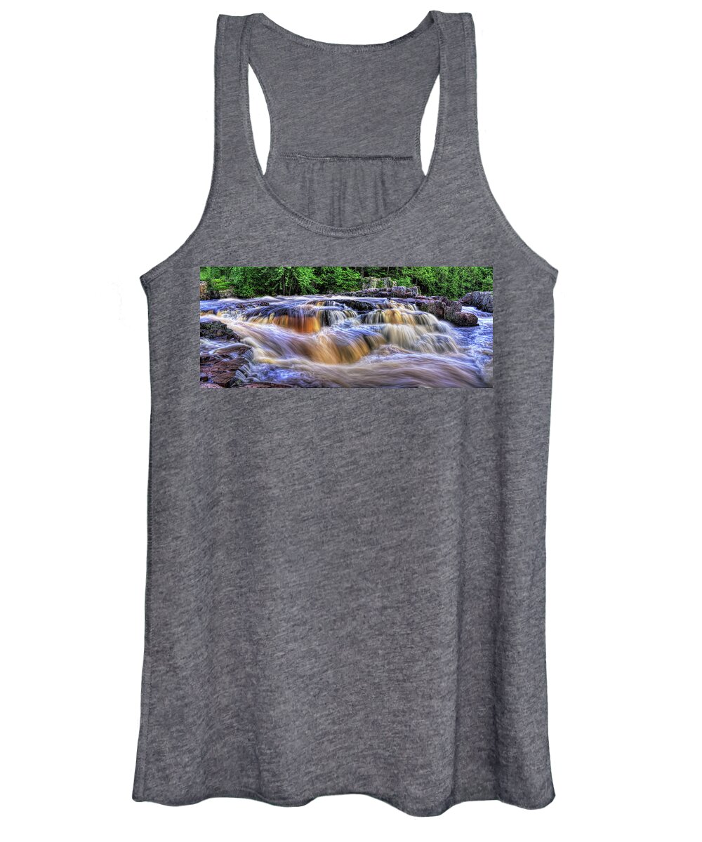 Eau Claire Dells Women's Tank Top featuring the photograph Summer At The Dells of The Eau Claire by Dale Kauzlaric