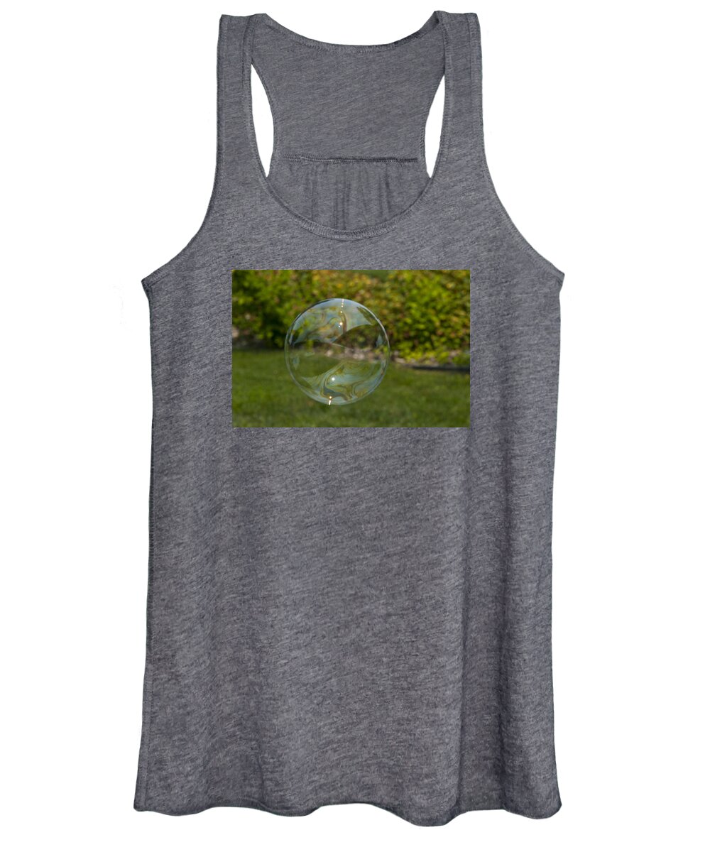 Blue Women's Tank Top featuring the photograph Summer bubble by Brian Green