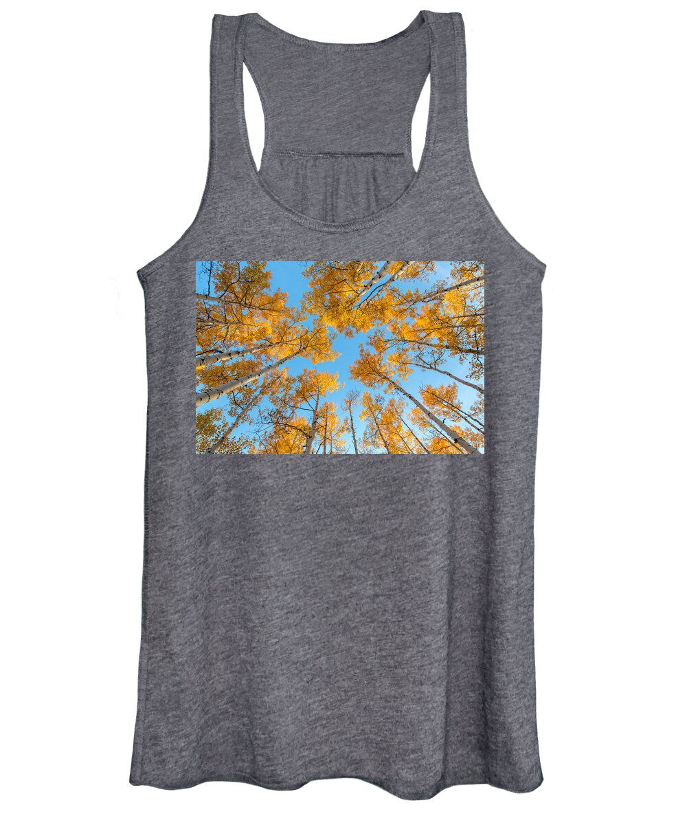 Fall Women's Tank Top featuring the photograph Summit Yellow by Kevin Dietrich