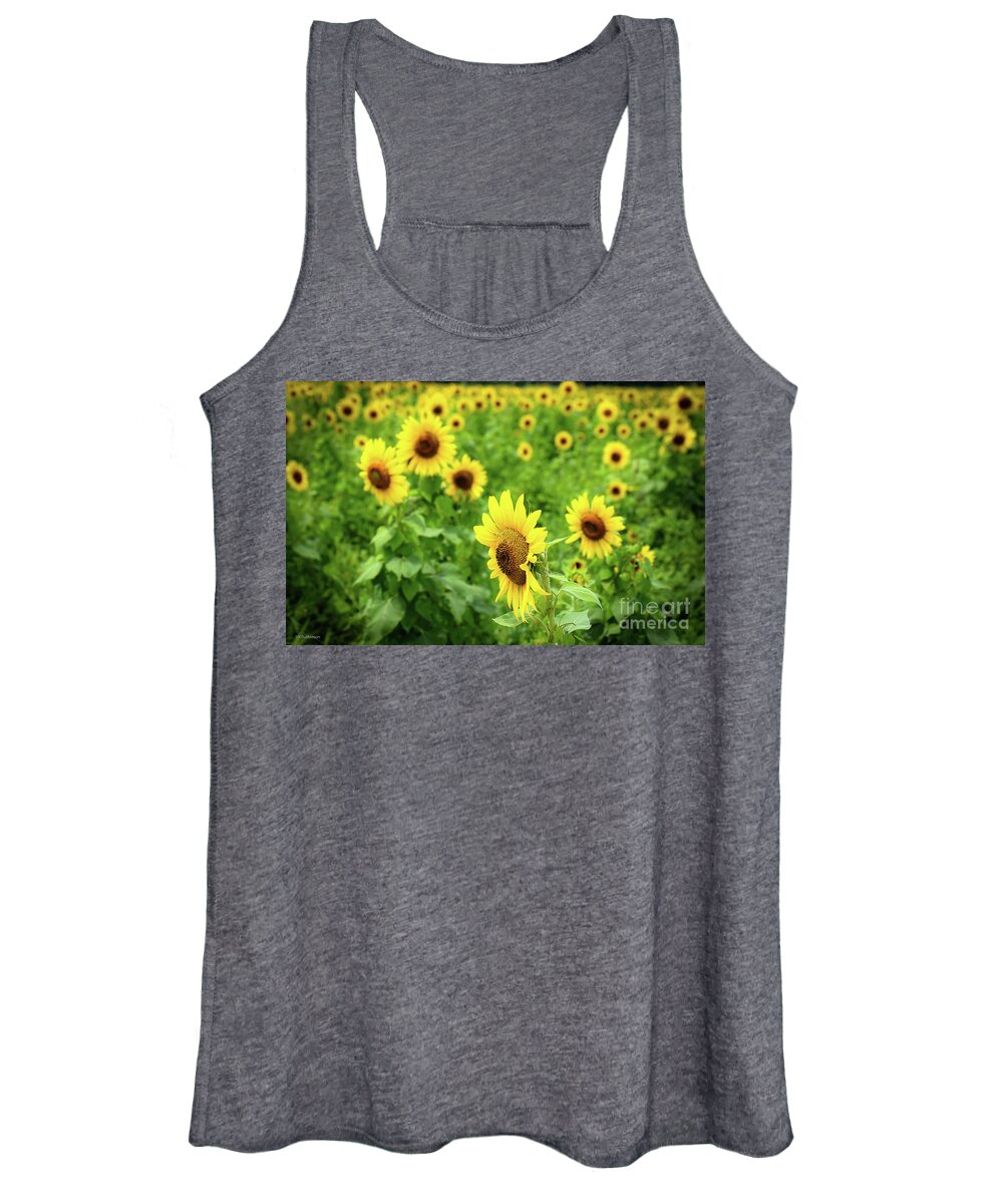Sunflowers Women's Tank Top featuring the photograph Sunflowers in Memphis IV by Veronica Batterson