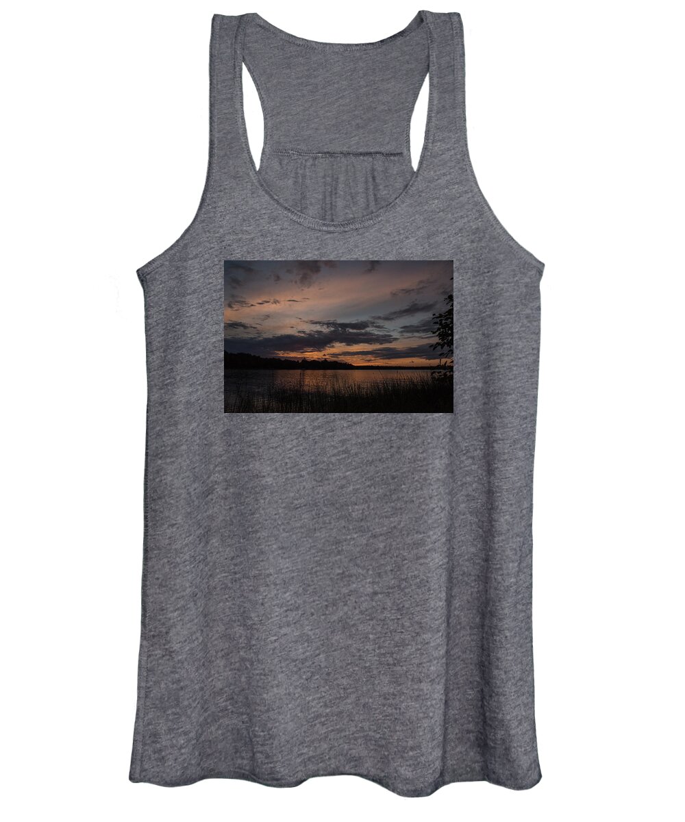 Camelot Island Women's Tank Top featuring the photograph Sunset from Afternoon Beach by Gary Eason