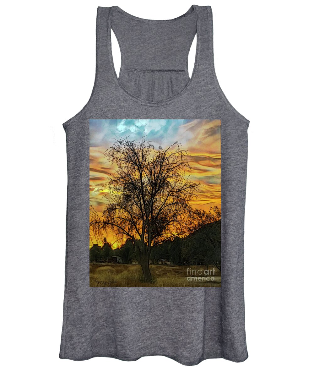 Photograph Shot Women's Tank Top featuring the digital art Sunset in Perris by Rhonda Strickland